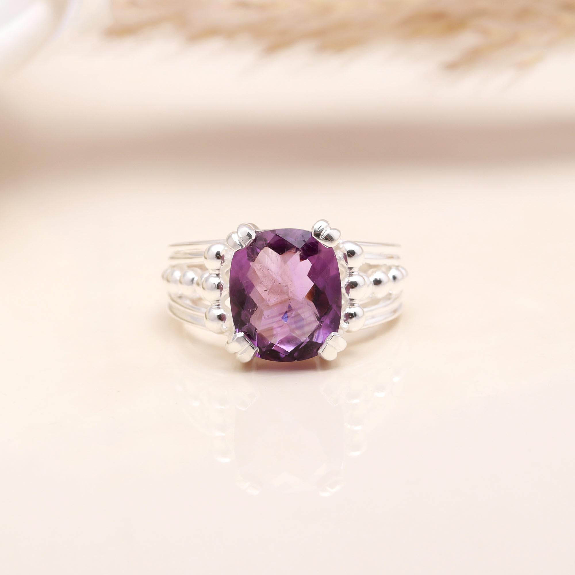 The Royal Granulation: Vintage Amethyst Ring