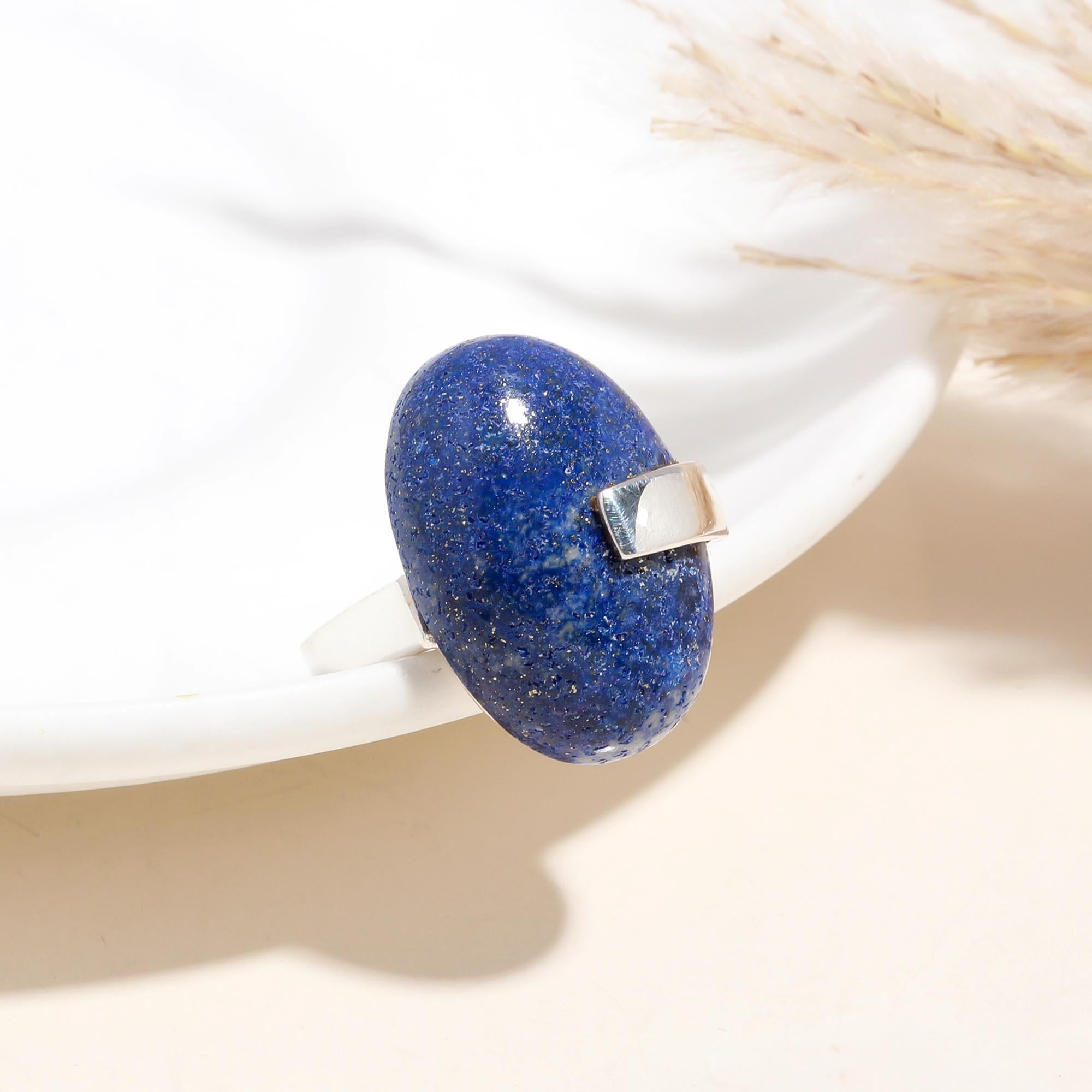 The Azure Bridge: Modern Tension Bar Ring