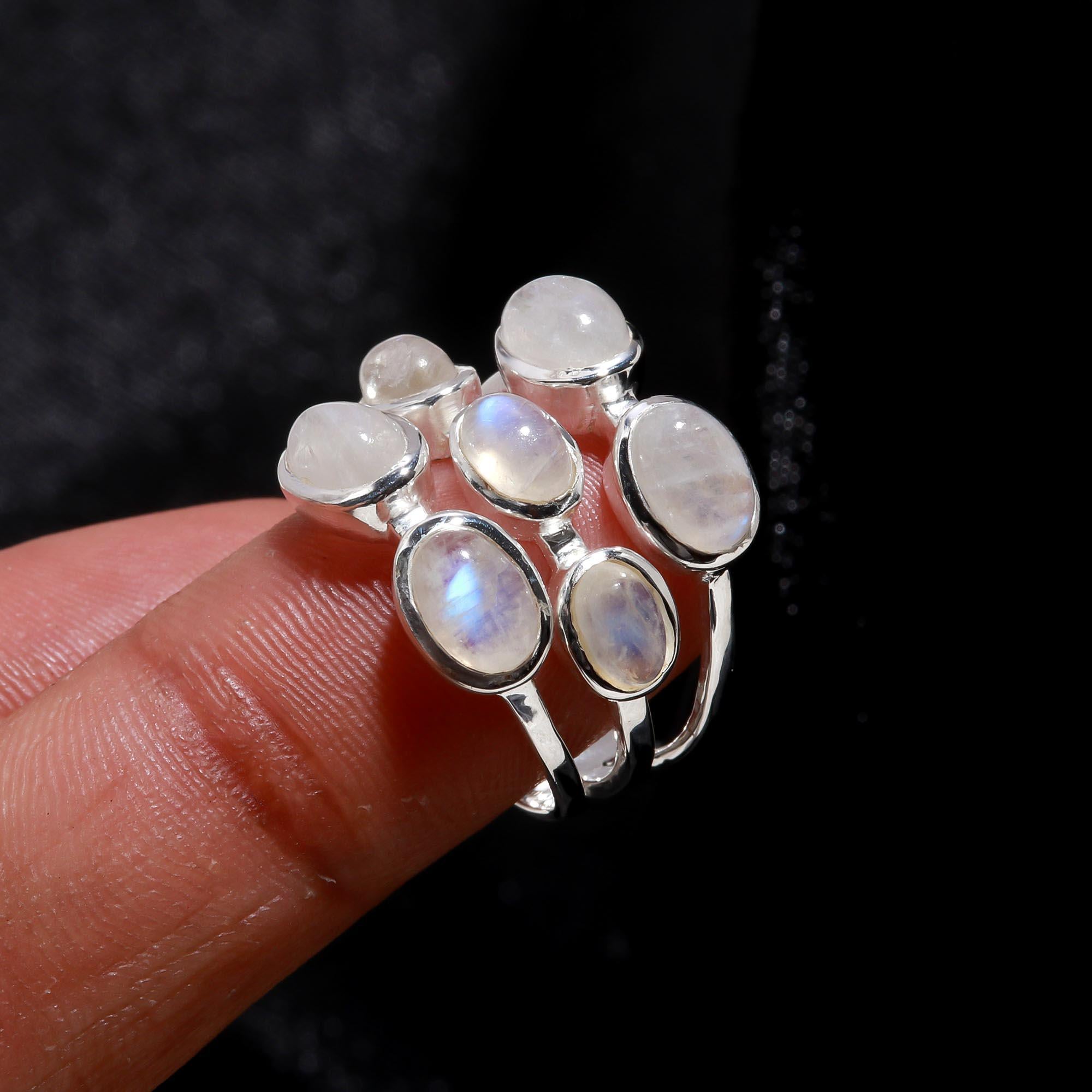 The Moonlit Bouquet: Multi-Stone Cluster Ring