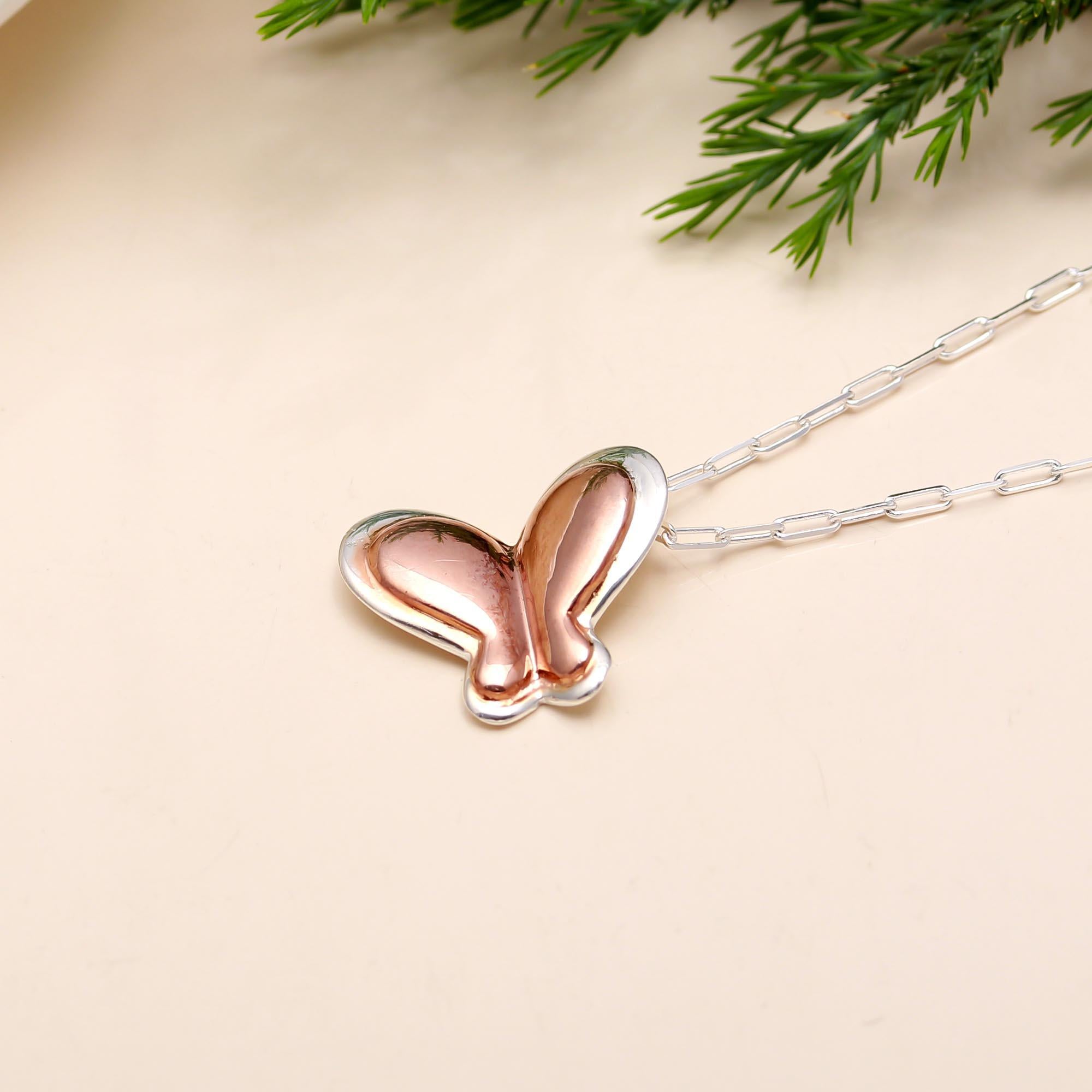 Sterling Silver Butterfly Pendant Necklace
