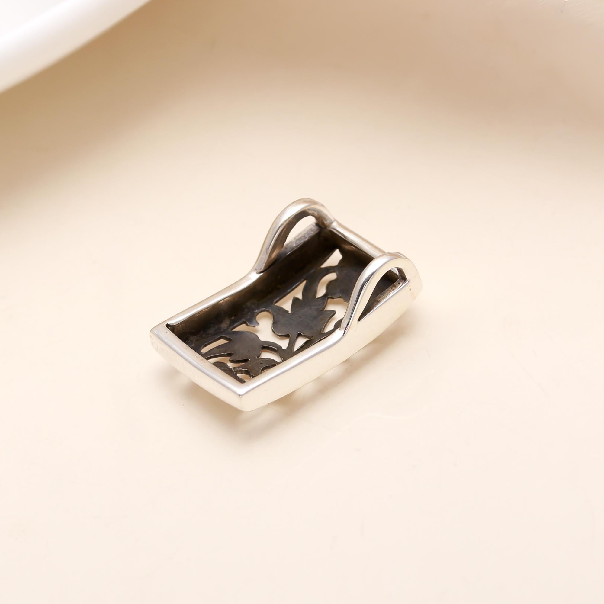 The Silver Forest: Floral Cutout Slider Pendant