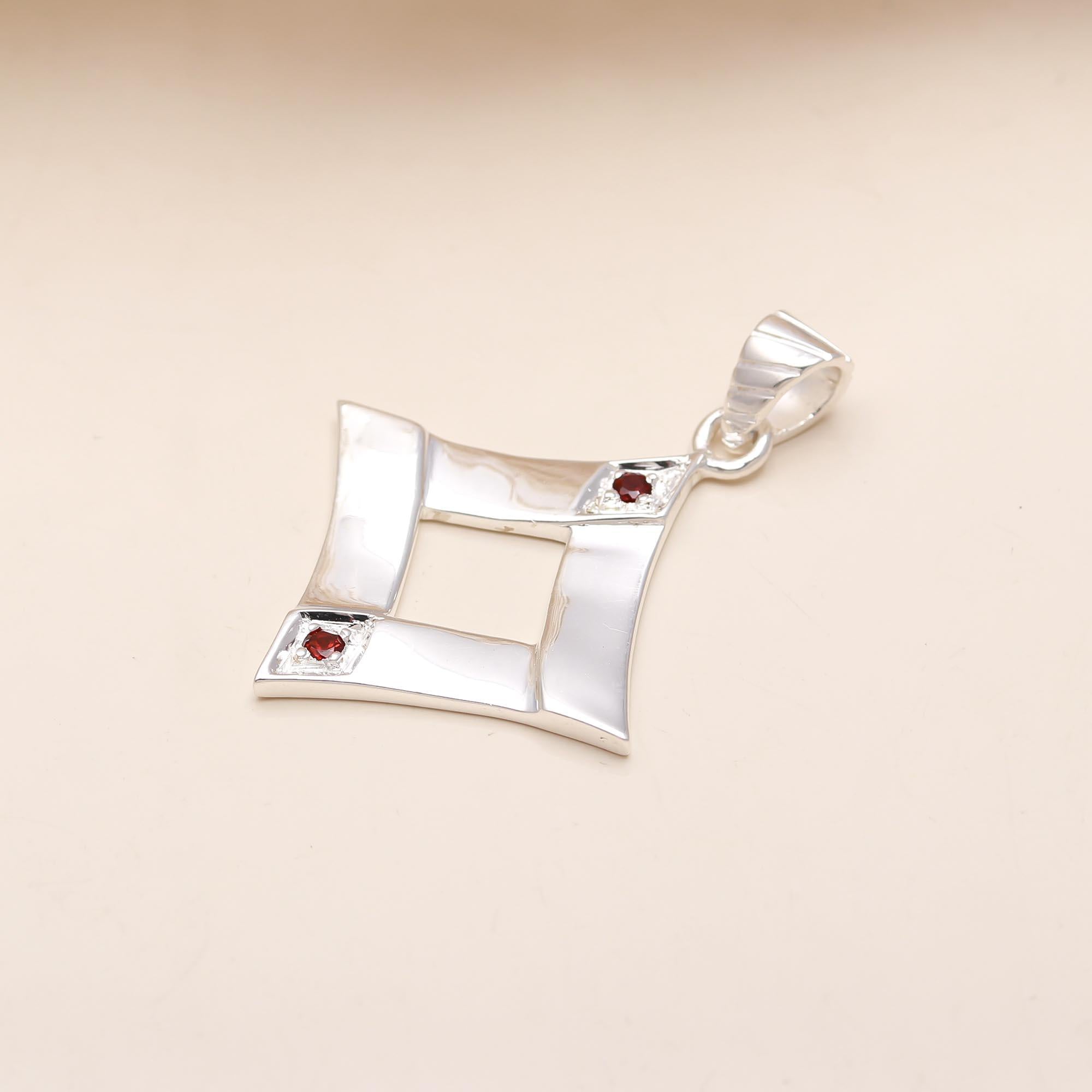 The Zodiac: Gemini Symbol Silver Pendant