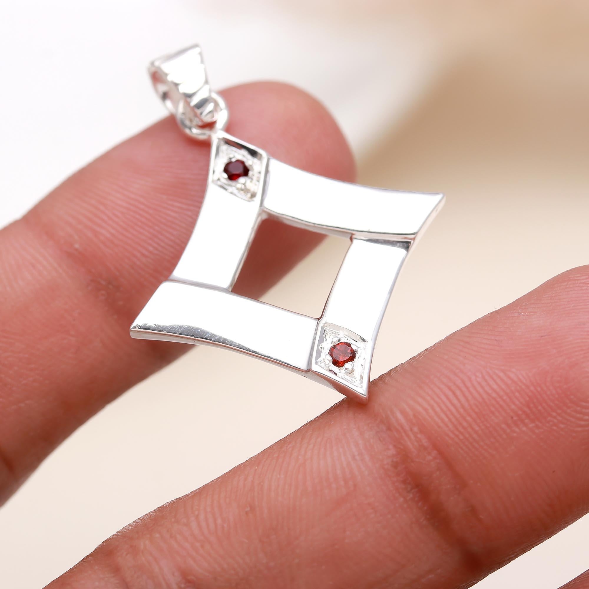 The Zodiac: Gemini Symbol Silver Pendant