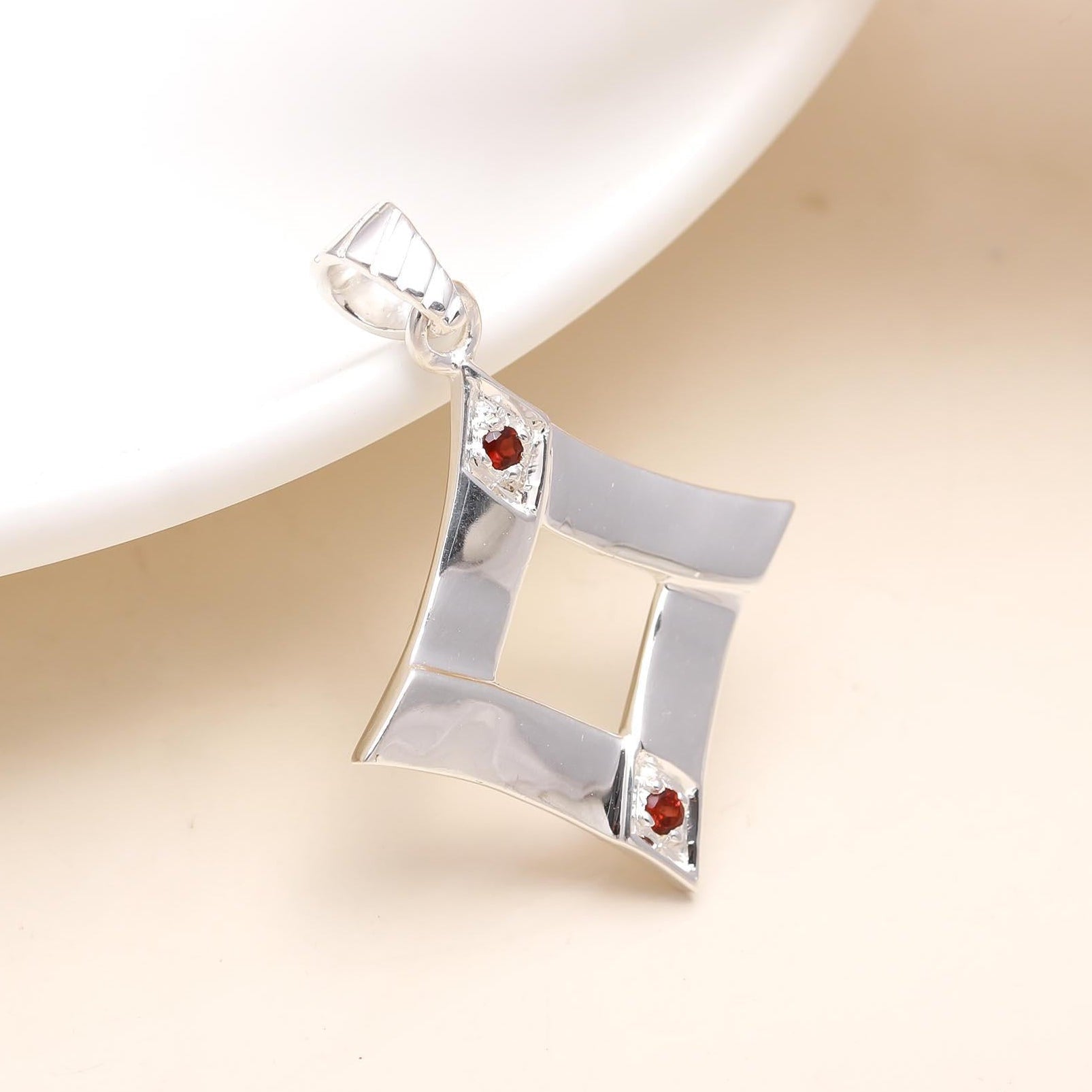 The Zodiac: Gemini Symbol Silver Pendant