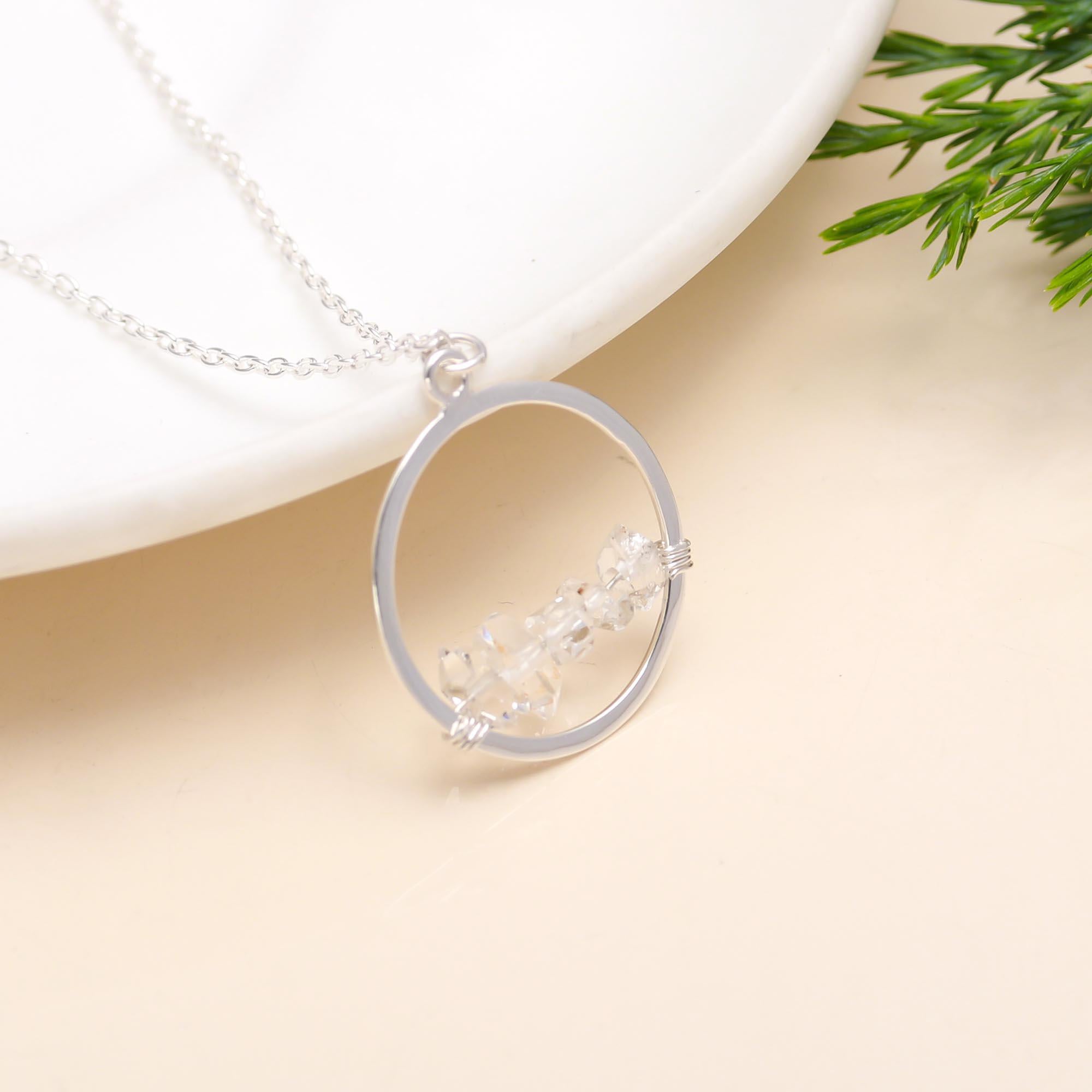 925 Silver Circle Pendant Necklace