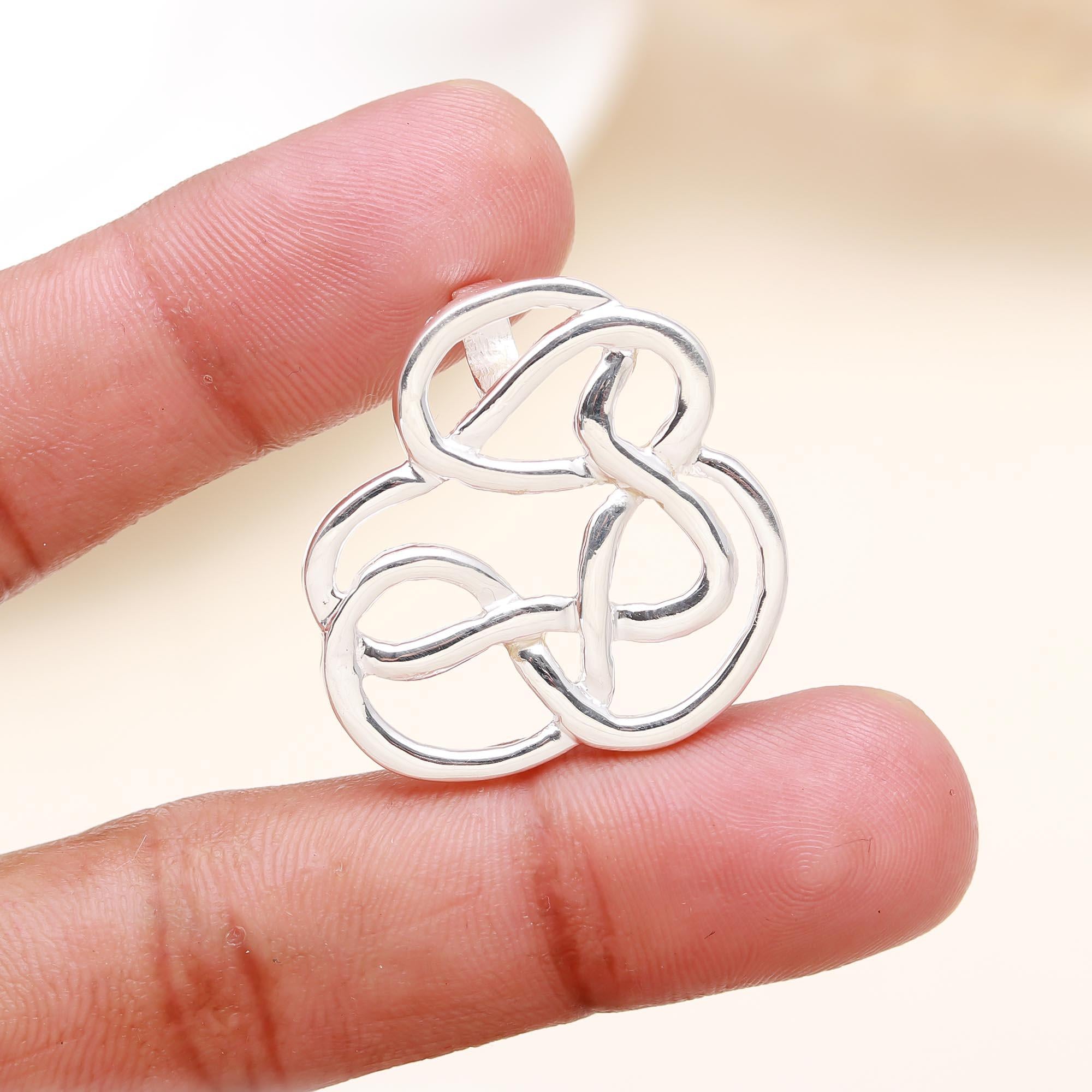 925 Sterling Silver Interlace Designer Pendant