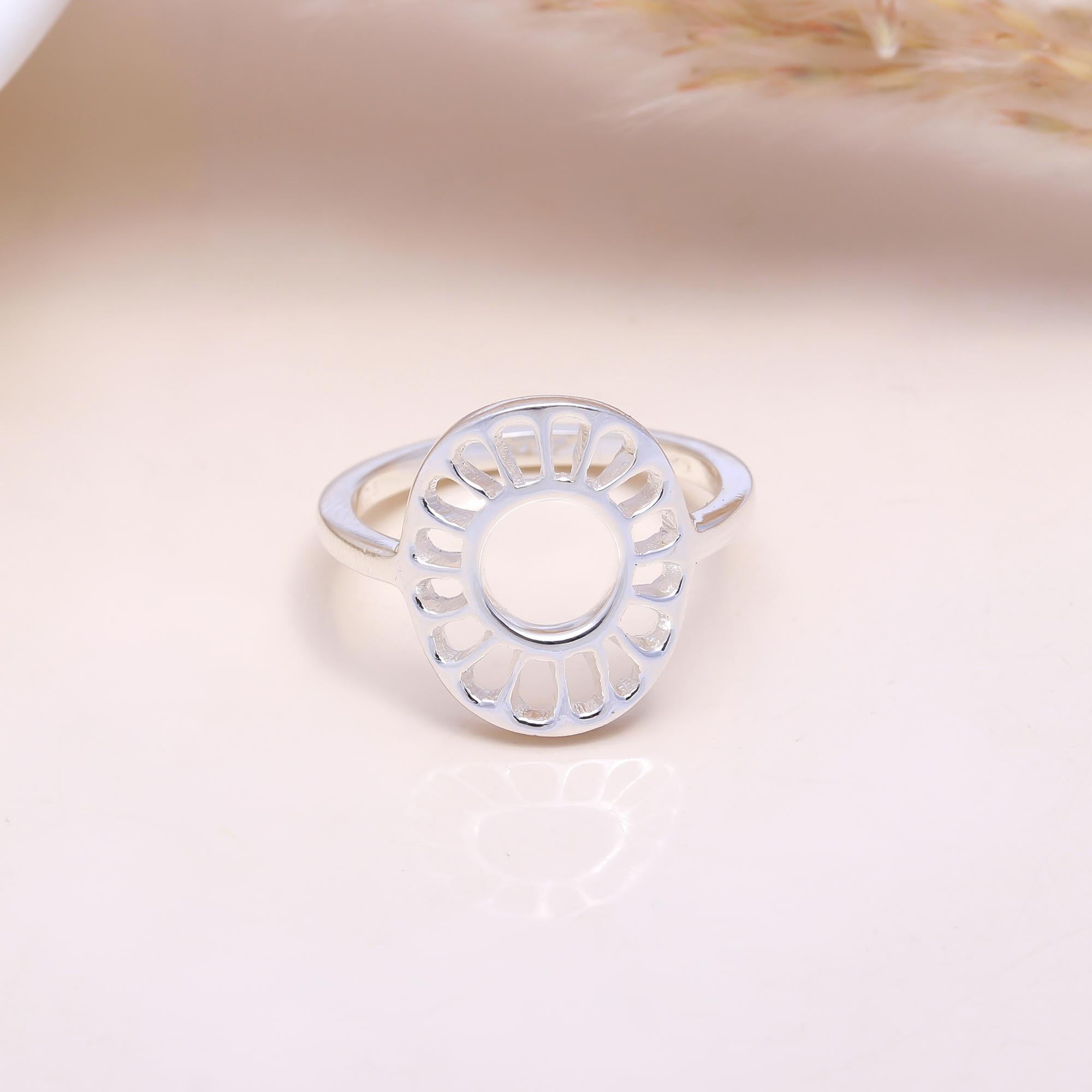 The Morning Glory: Silver Openwork Sun Ring