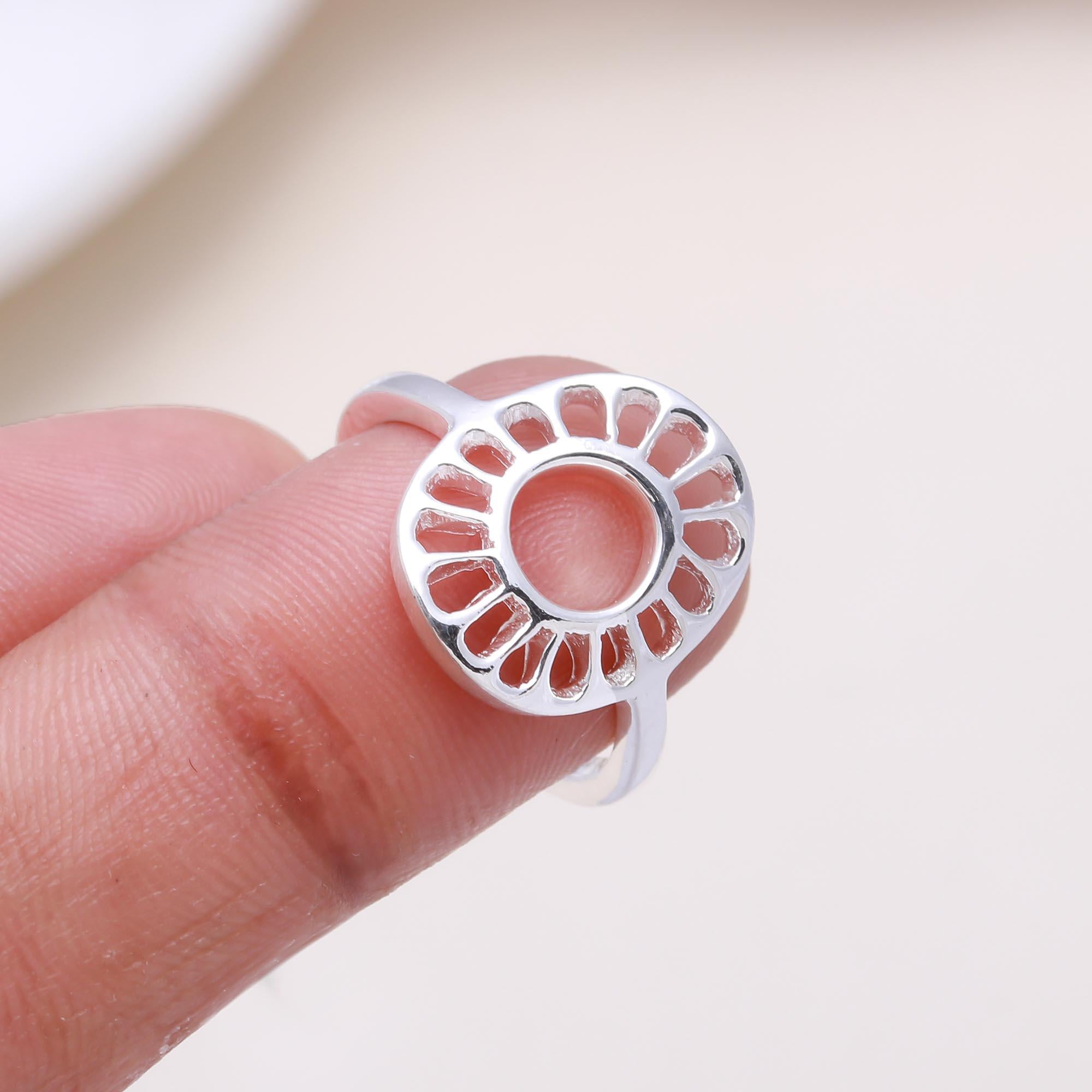 The Morning Glory: Silver Openwork Sun Ring