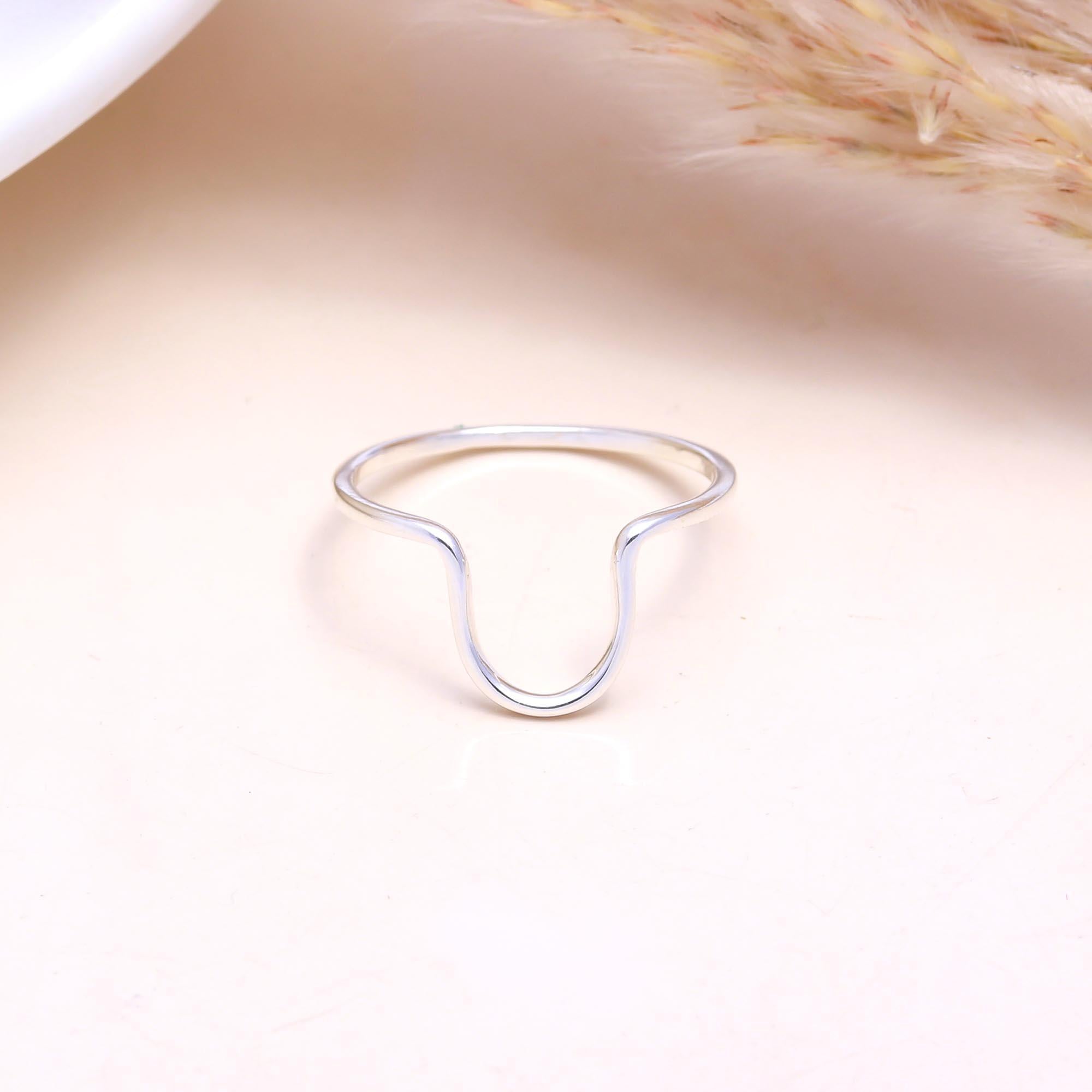 The Wire Heart : Silver Abstract Heart Ring