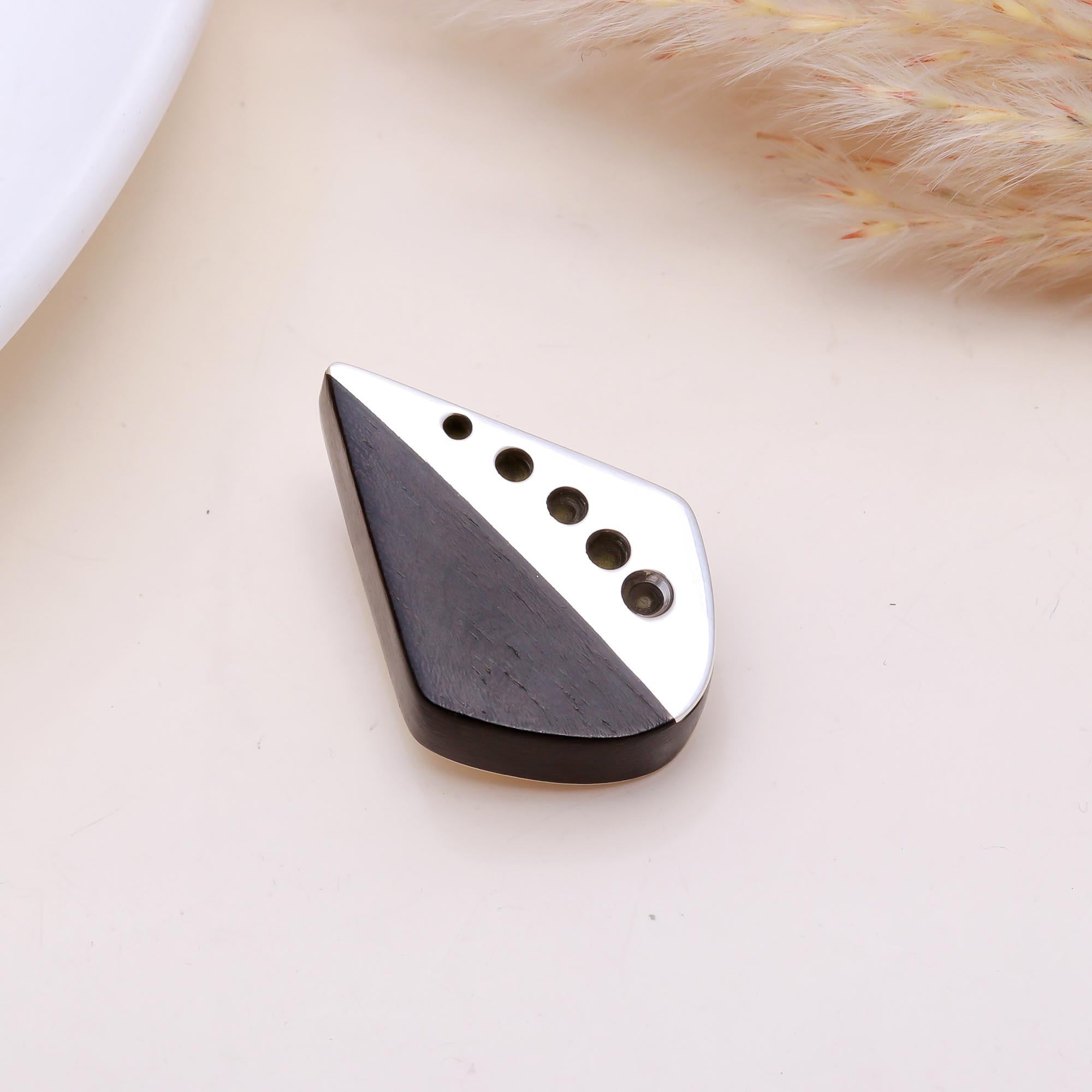 The Edgy Contrast: Silver & Wood Asymmetrical Pendant