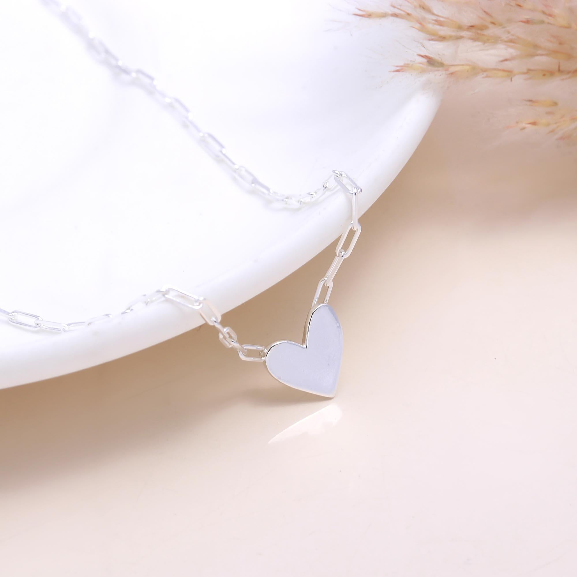 The Paperclip Heart: Silver Heart Necklace