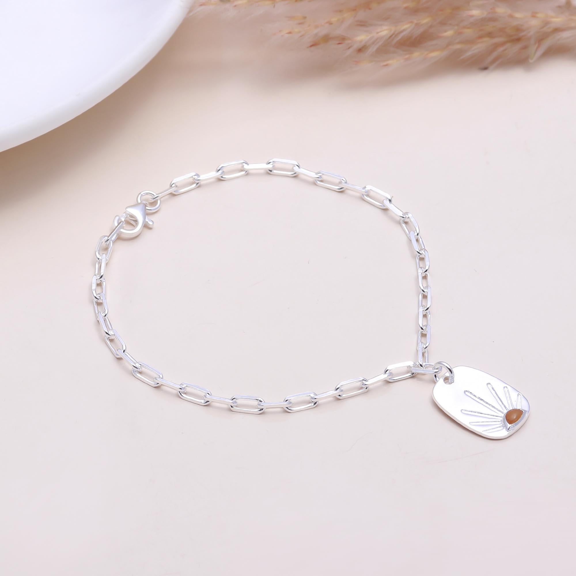 The Sunrise Tag: Paperclip Chain Bracelet