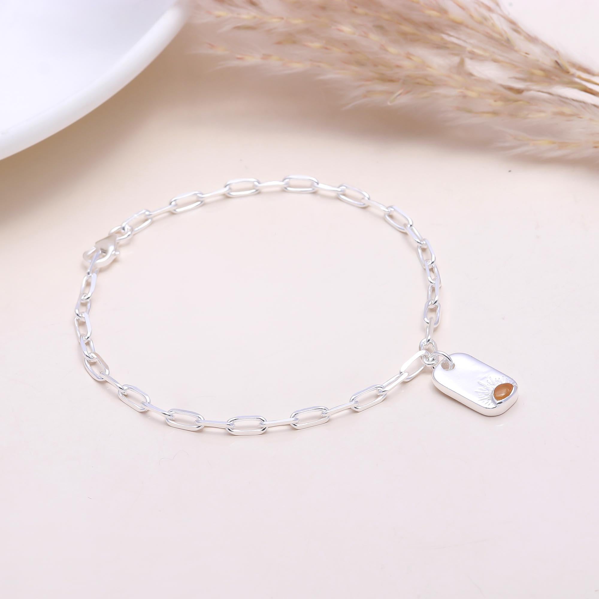 The Sun Tag: Paperclip Chain Sunburst Bracelet