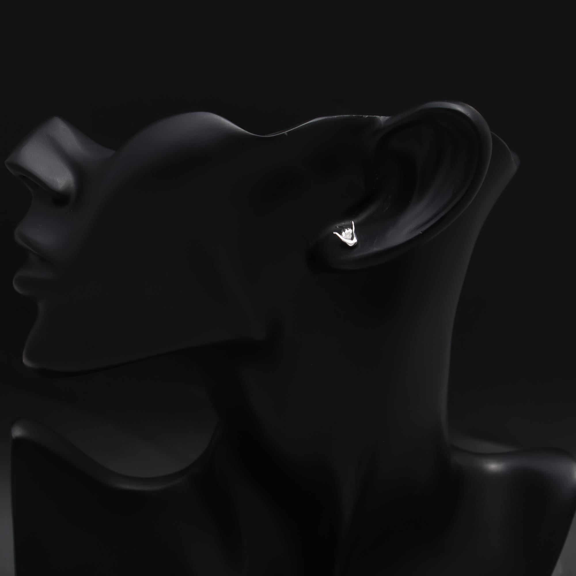 925 Sterling Silver Shaka Hand Stud Earrings