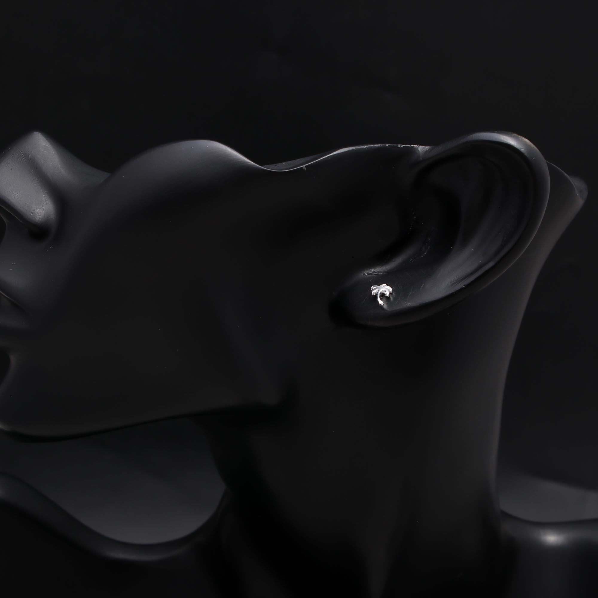 925 Sterling Silver Palm Tree Stud Earrings