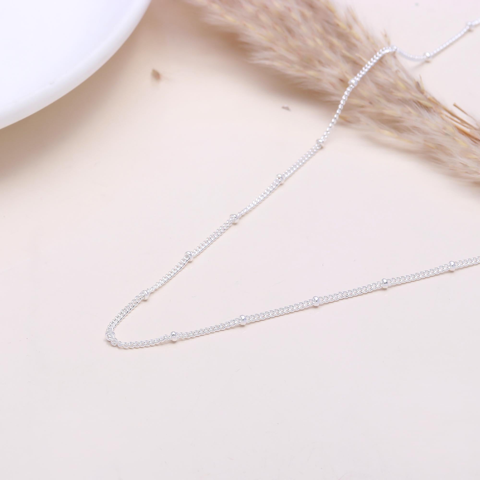 925 Sterling Silver Satellite Chain Necklace