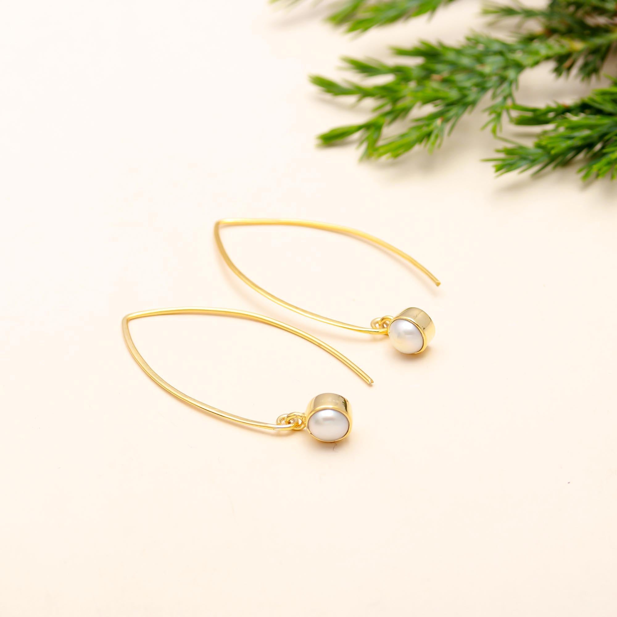 925 Silver Pearl Drop Earrings