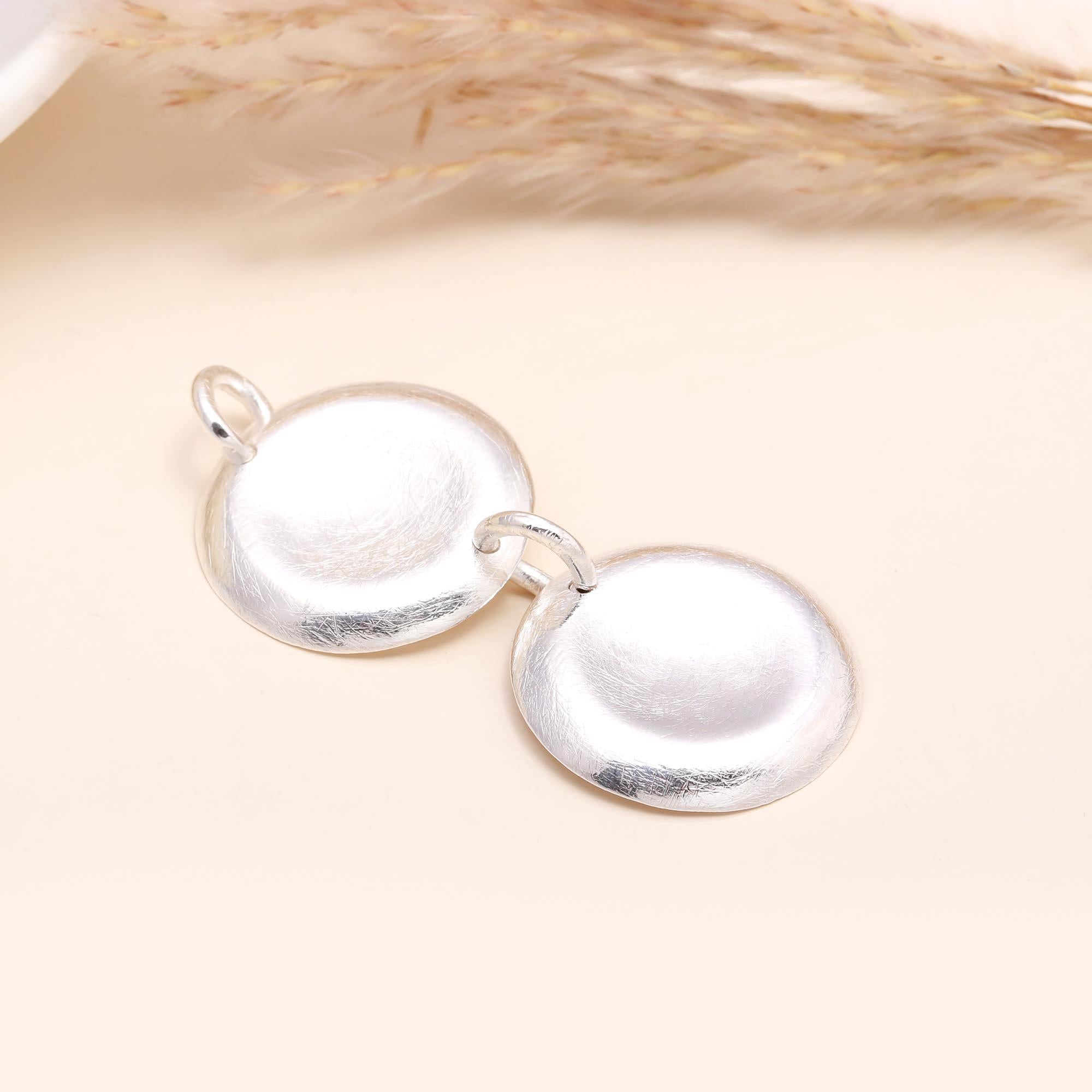 925 Sterling Silver Linked Circles Disc Pendant