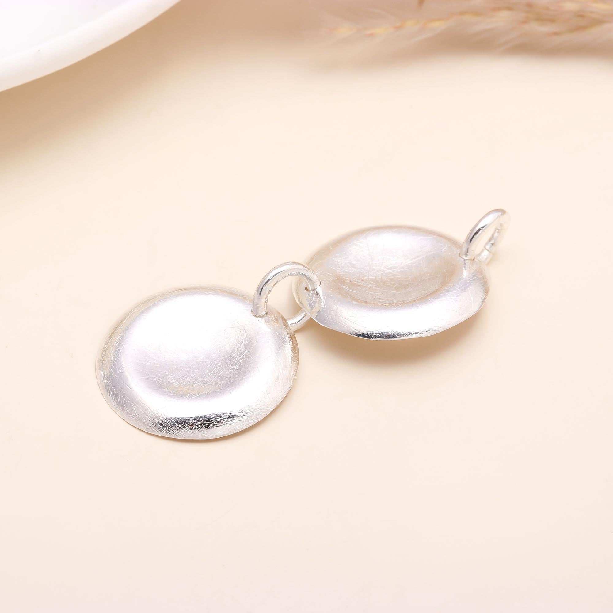 925 Sterling Silver Linked Circles Disc Pendant