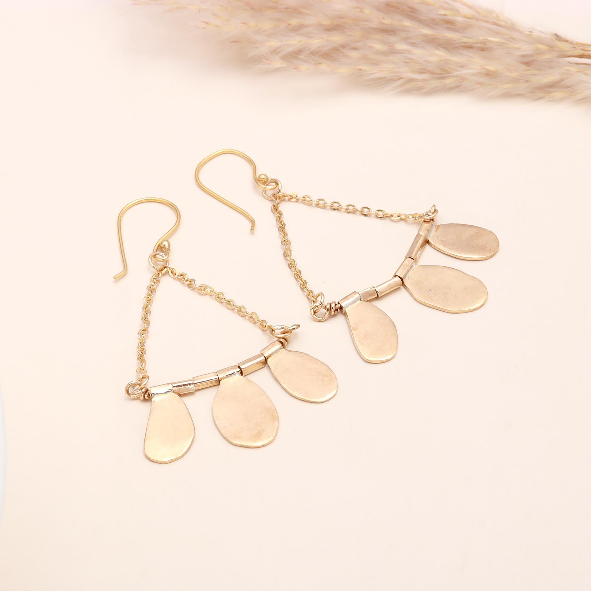 925 Sterling Silver Teardrop Chain Fringe Dangle Earrings