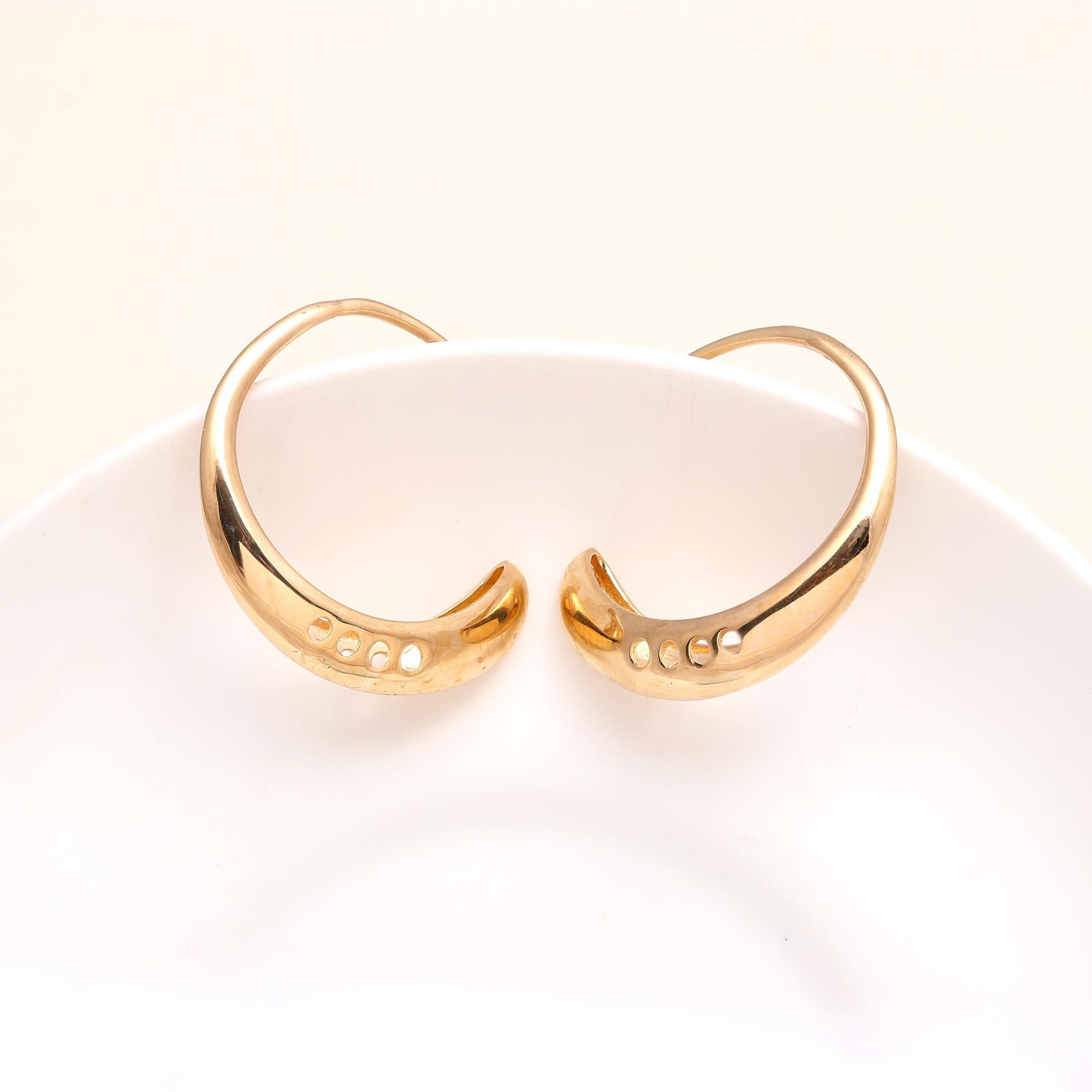 925 Sterling Silver Crescent Hoop Earrings