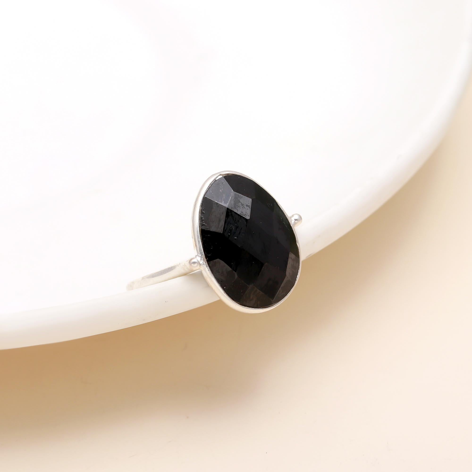 925 Silver Black Onyx Ring