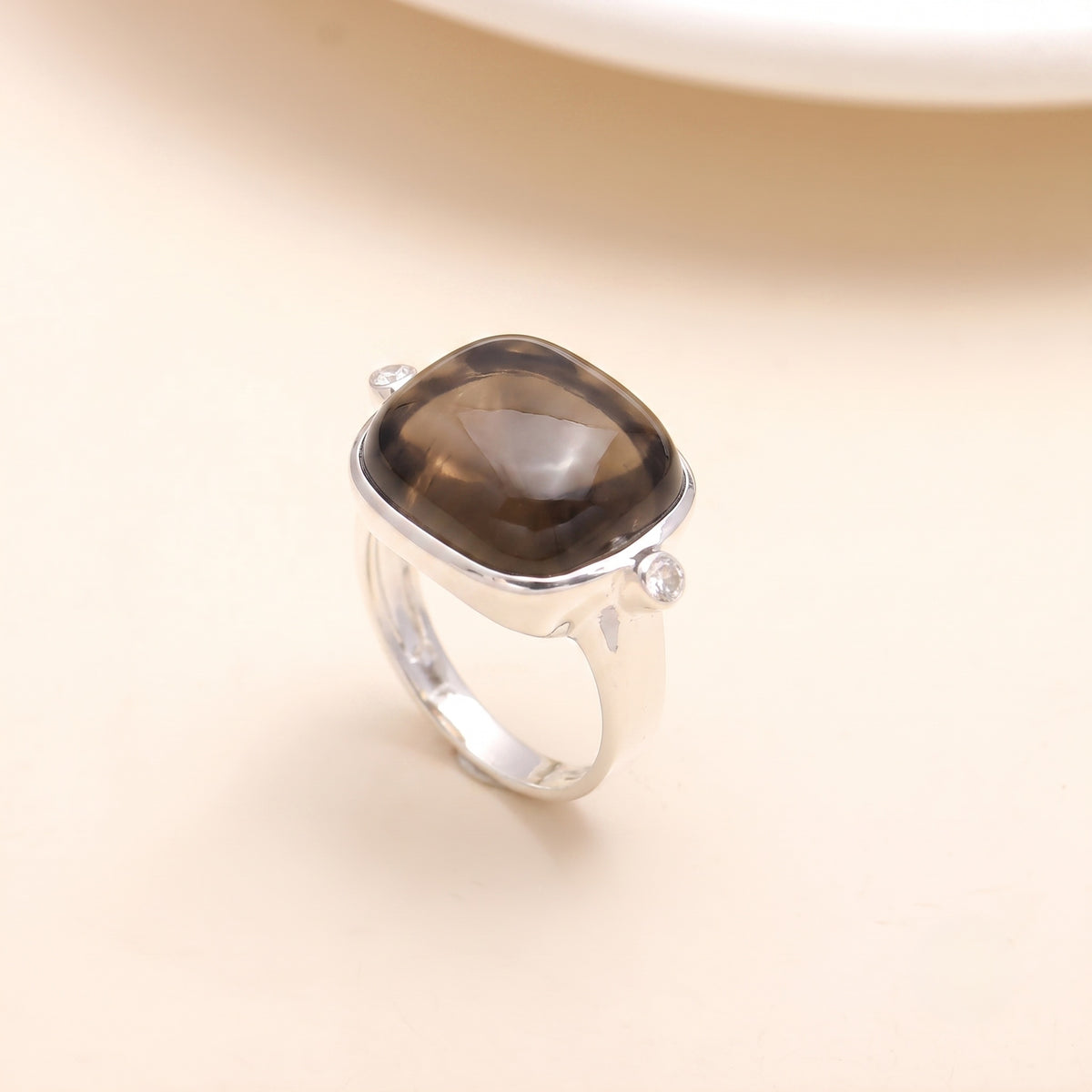 925 Silver Green Chalcedony Ring