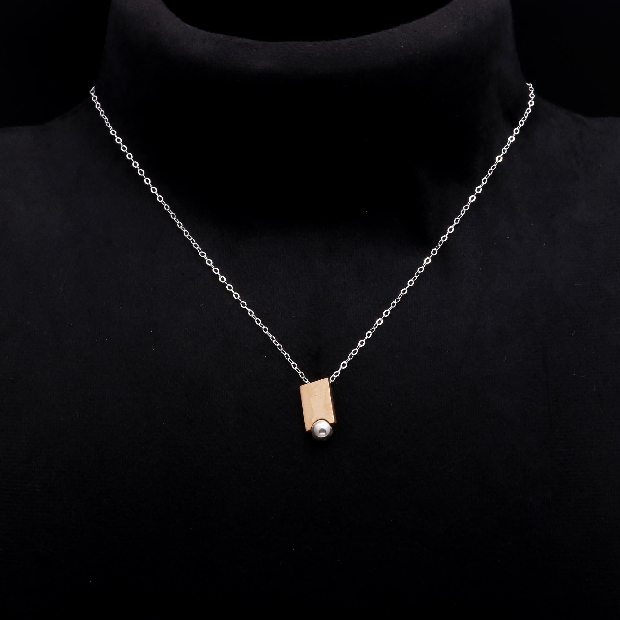 The Industrial Bar: Silver Ball Pendant Necklace