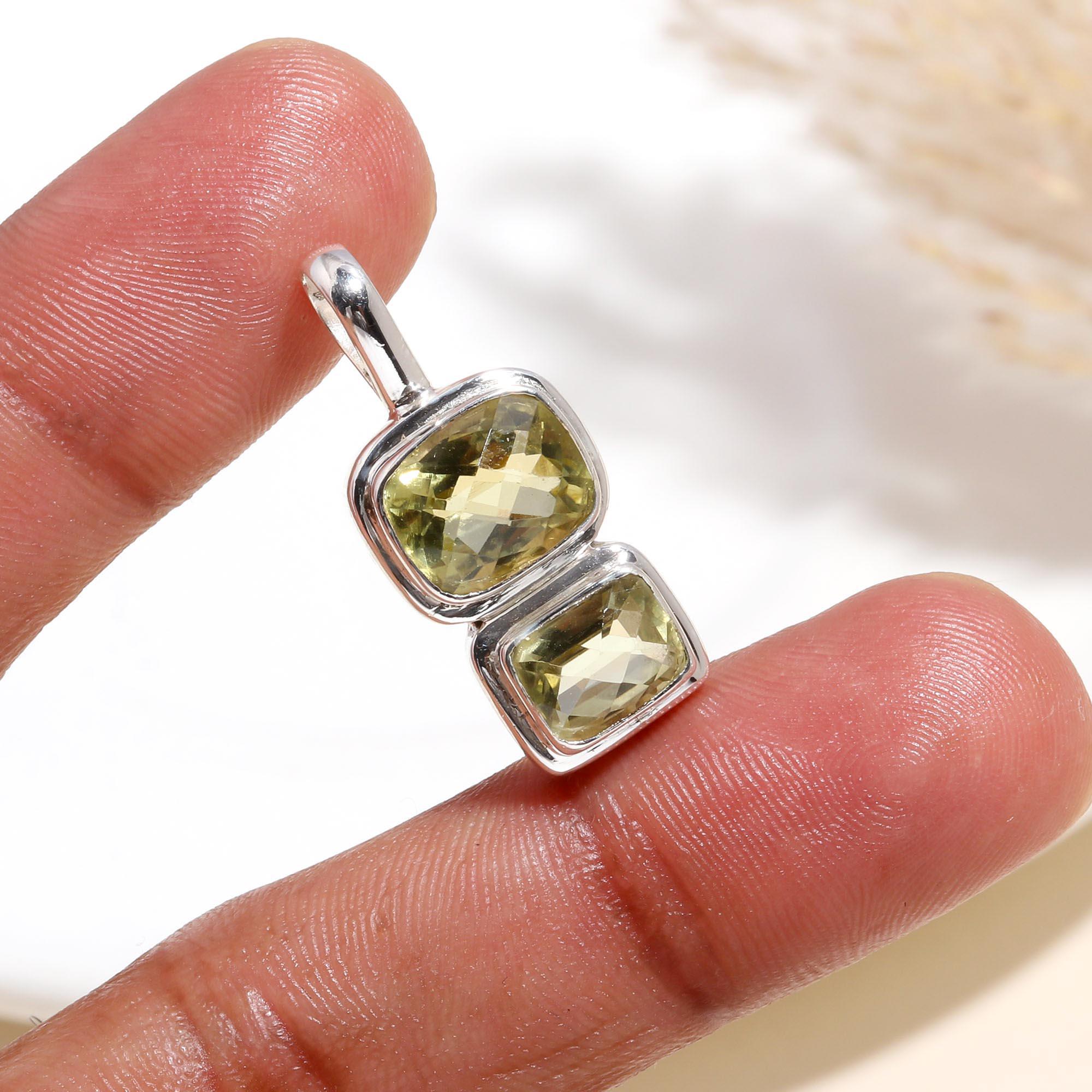 The Lemon Tier: Contemporary Lemon Quartz Pendant