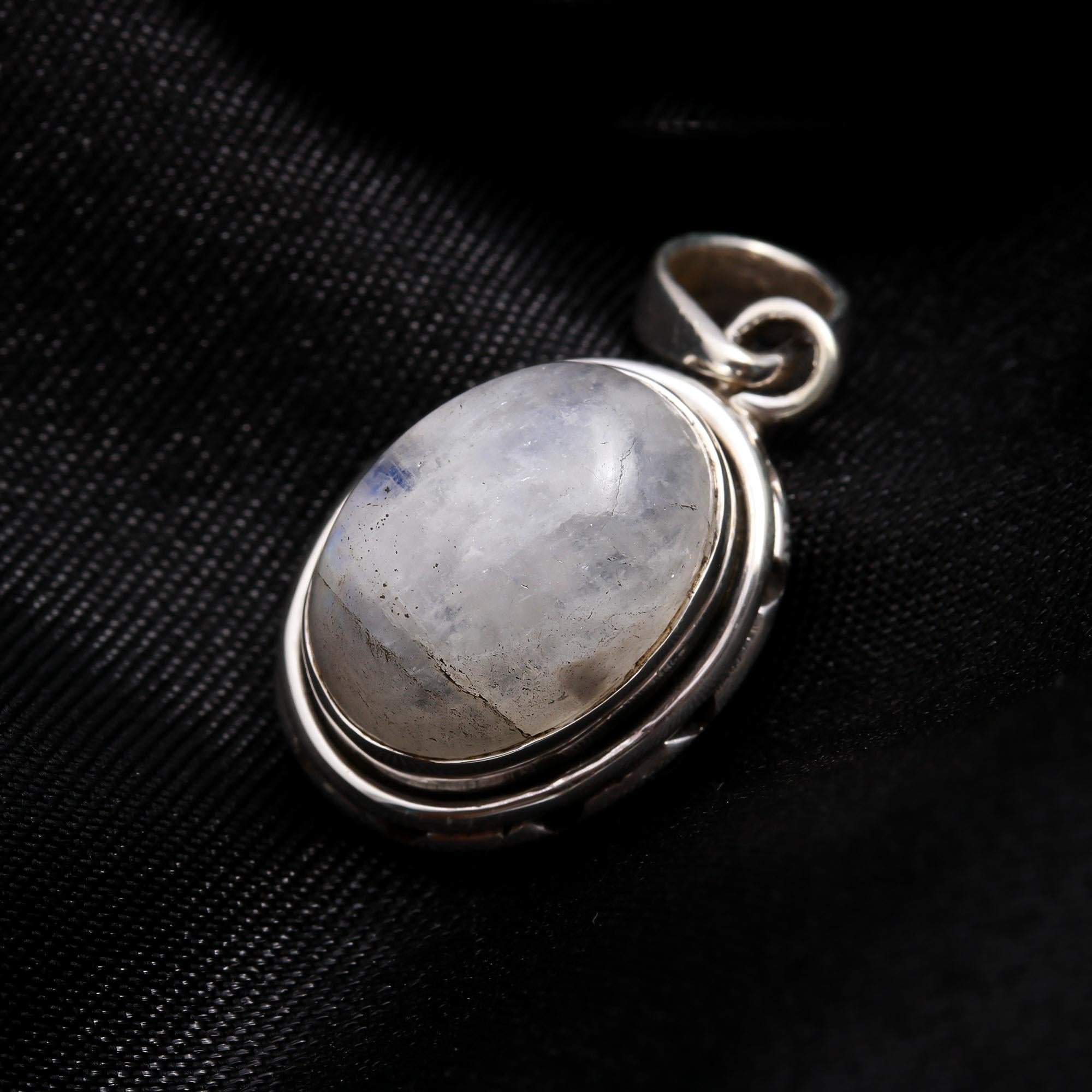 The Ethereal Moonstone: Bold Rainbow Moonstone Pendant