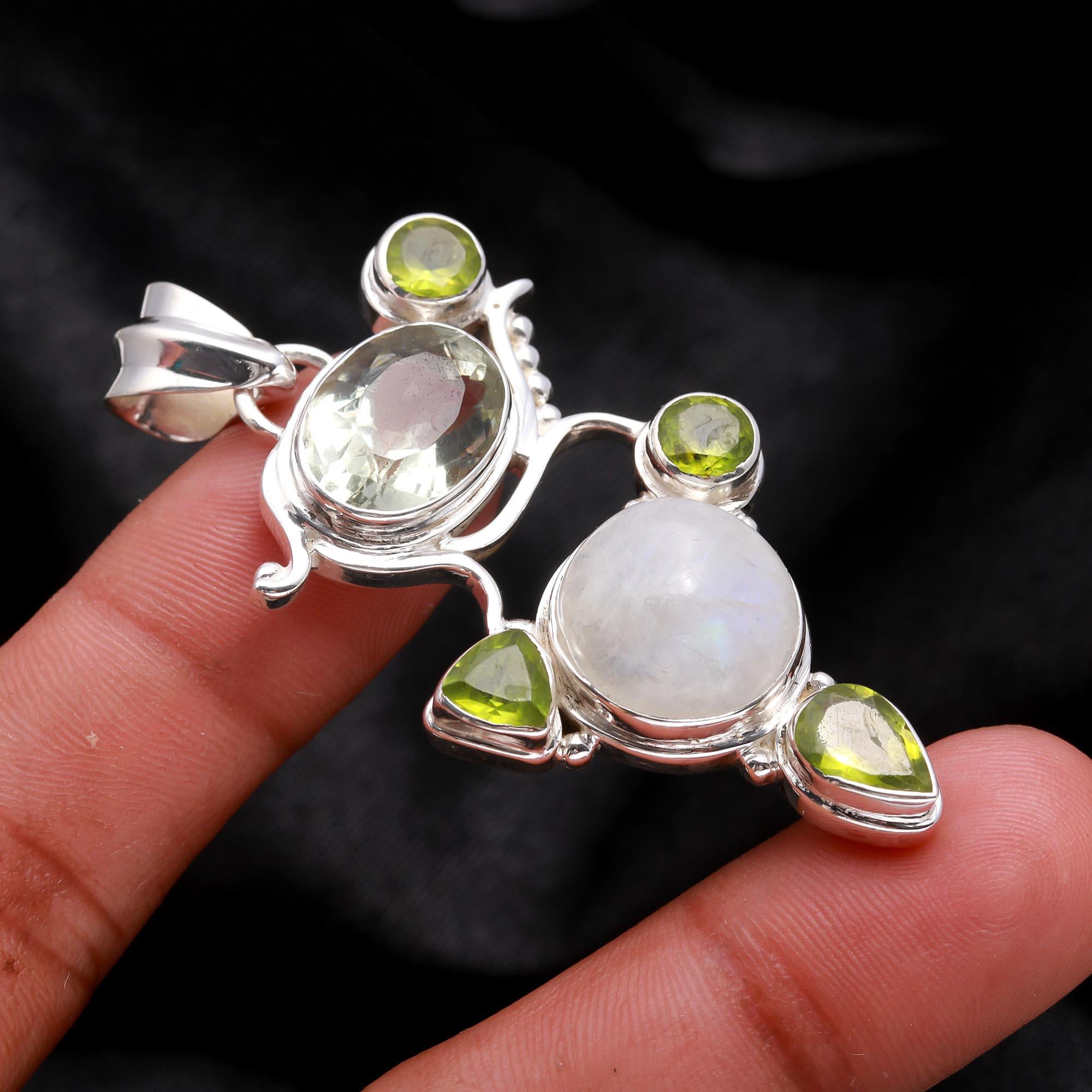 The Verdant Moon: Silver Statement Pendant