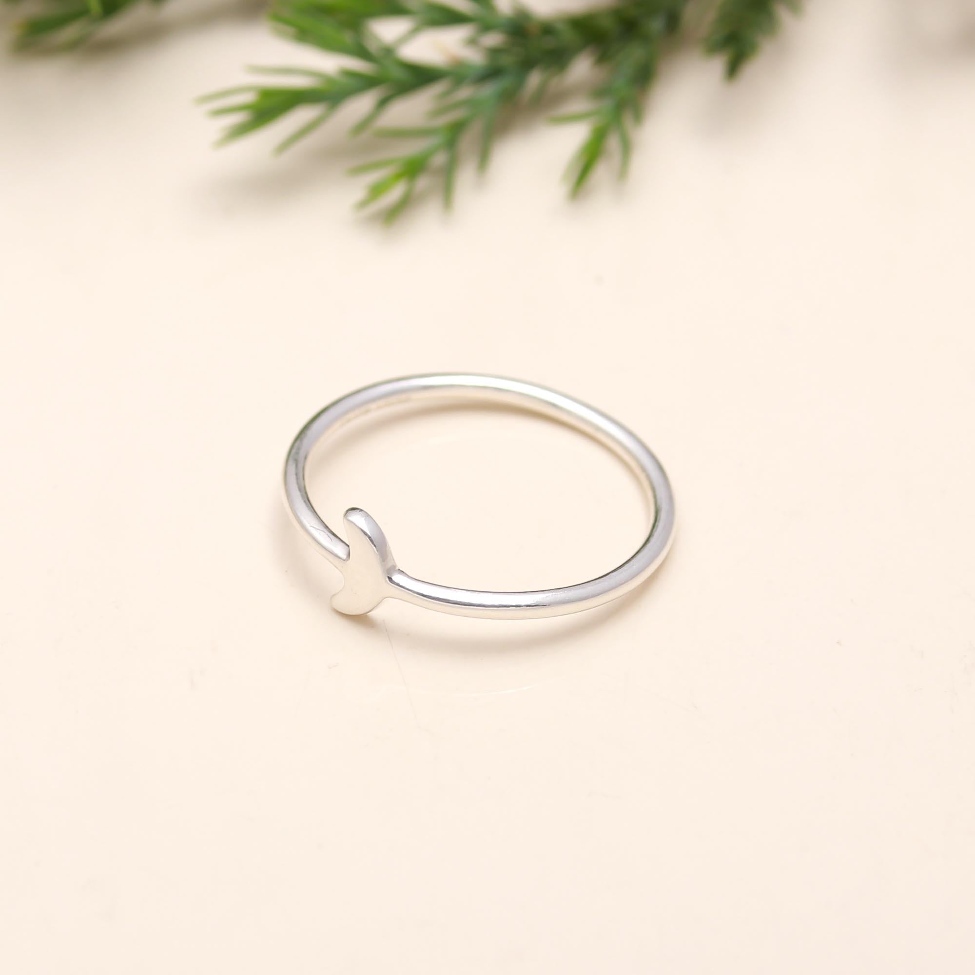 925 Silver Crescent Moon Ring