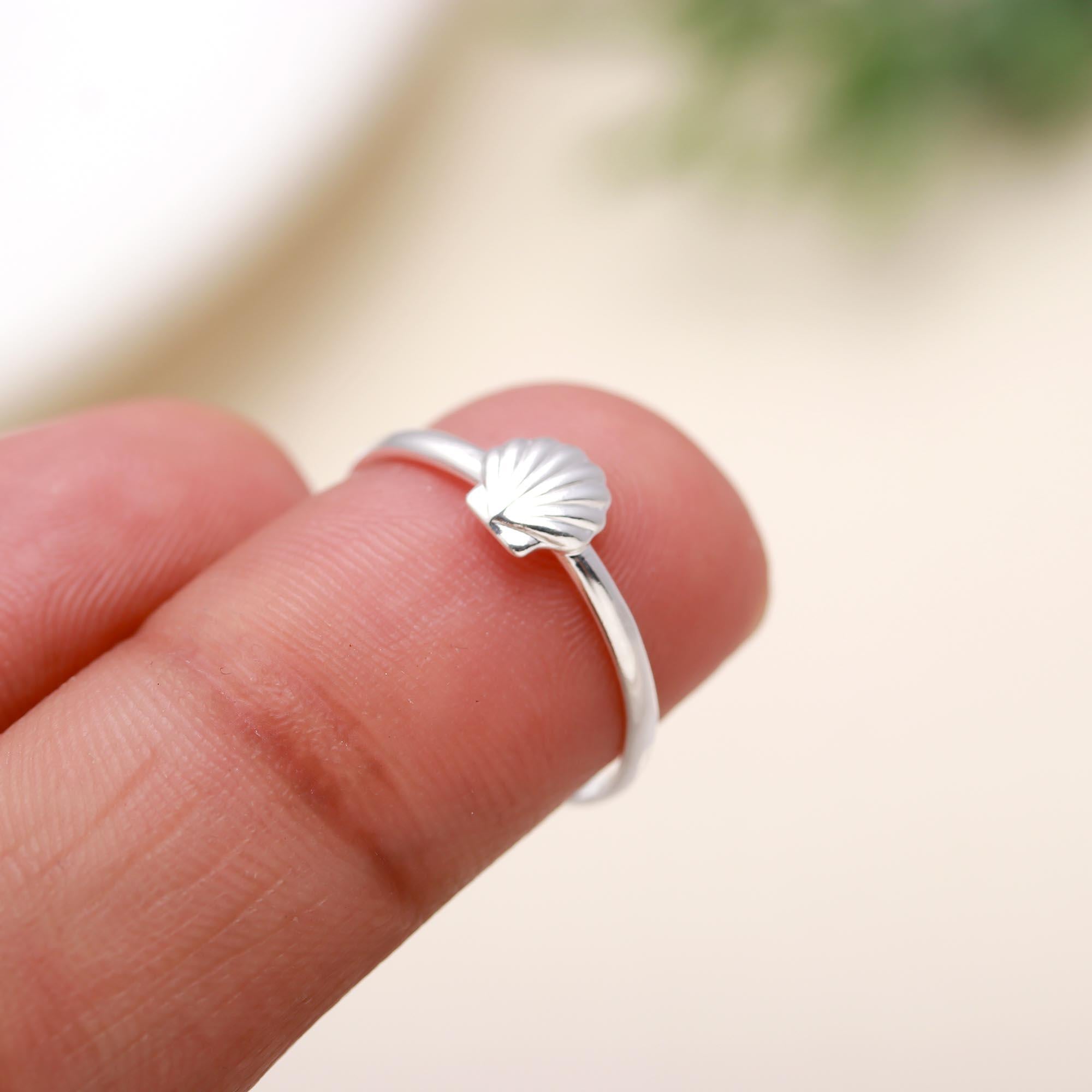 925 Silver Seashell Ring