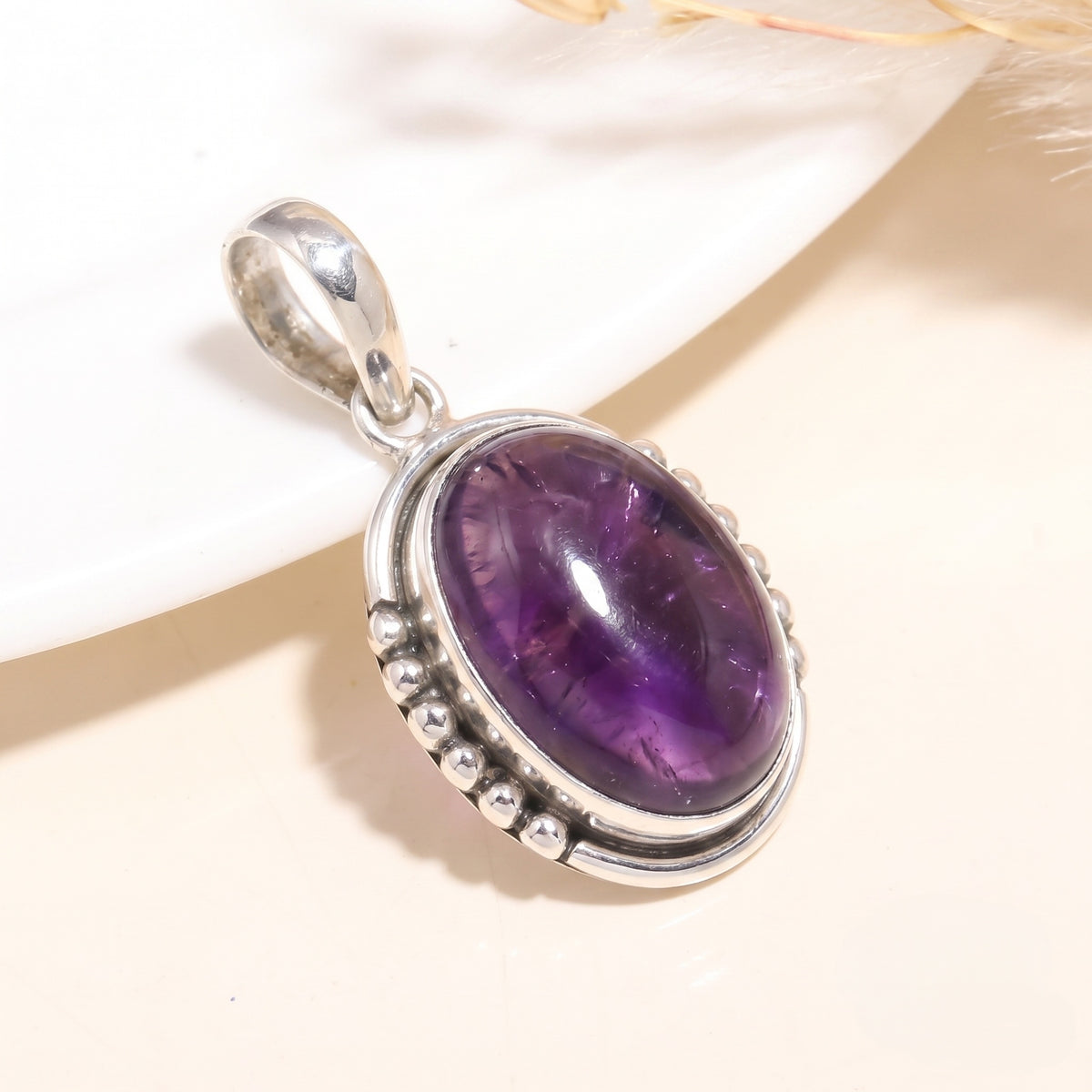 925 Sterling Silver Smoky Quartz Gemstone Pendant
