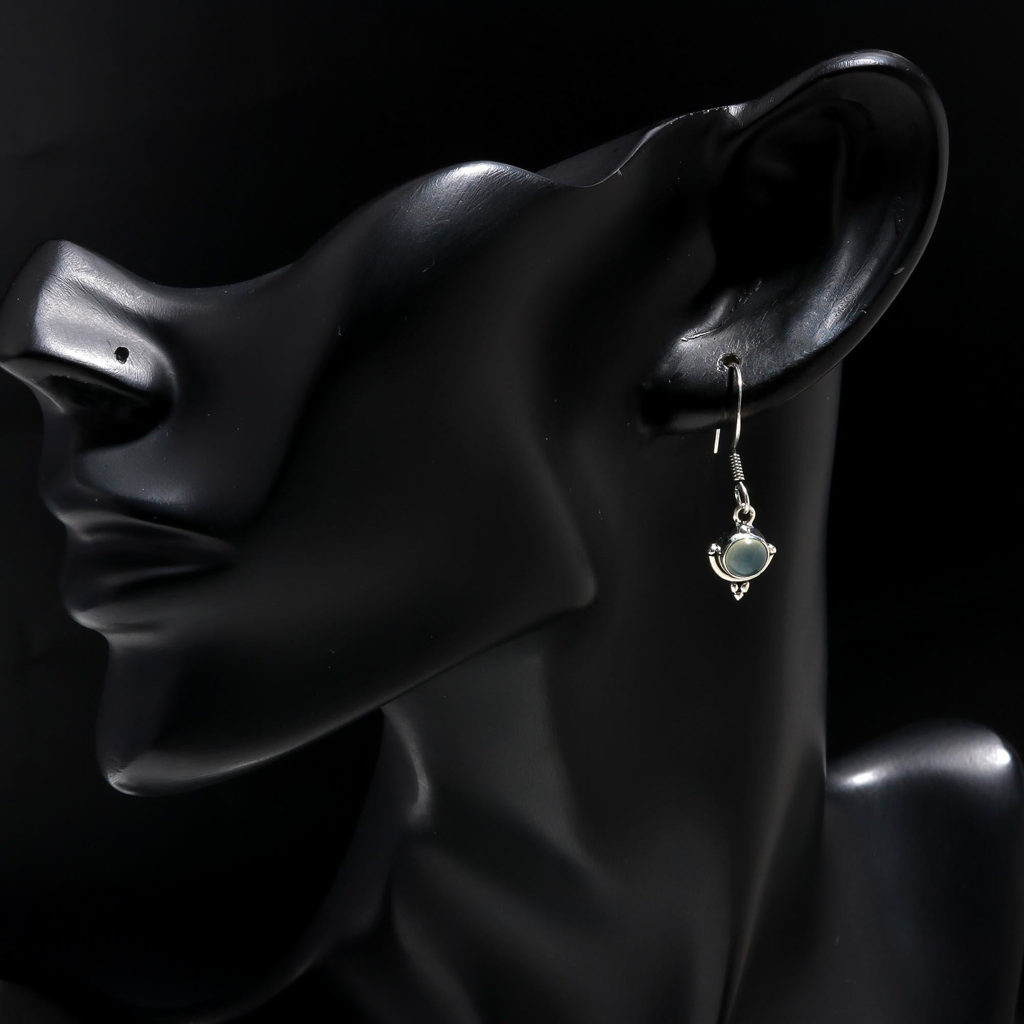 925 Sterling Silver Moonstone Dangle Earrings