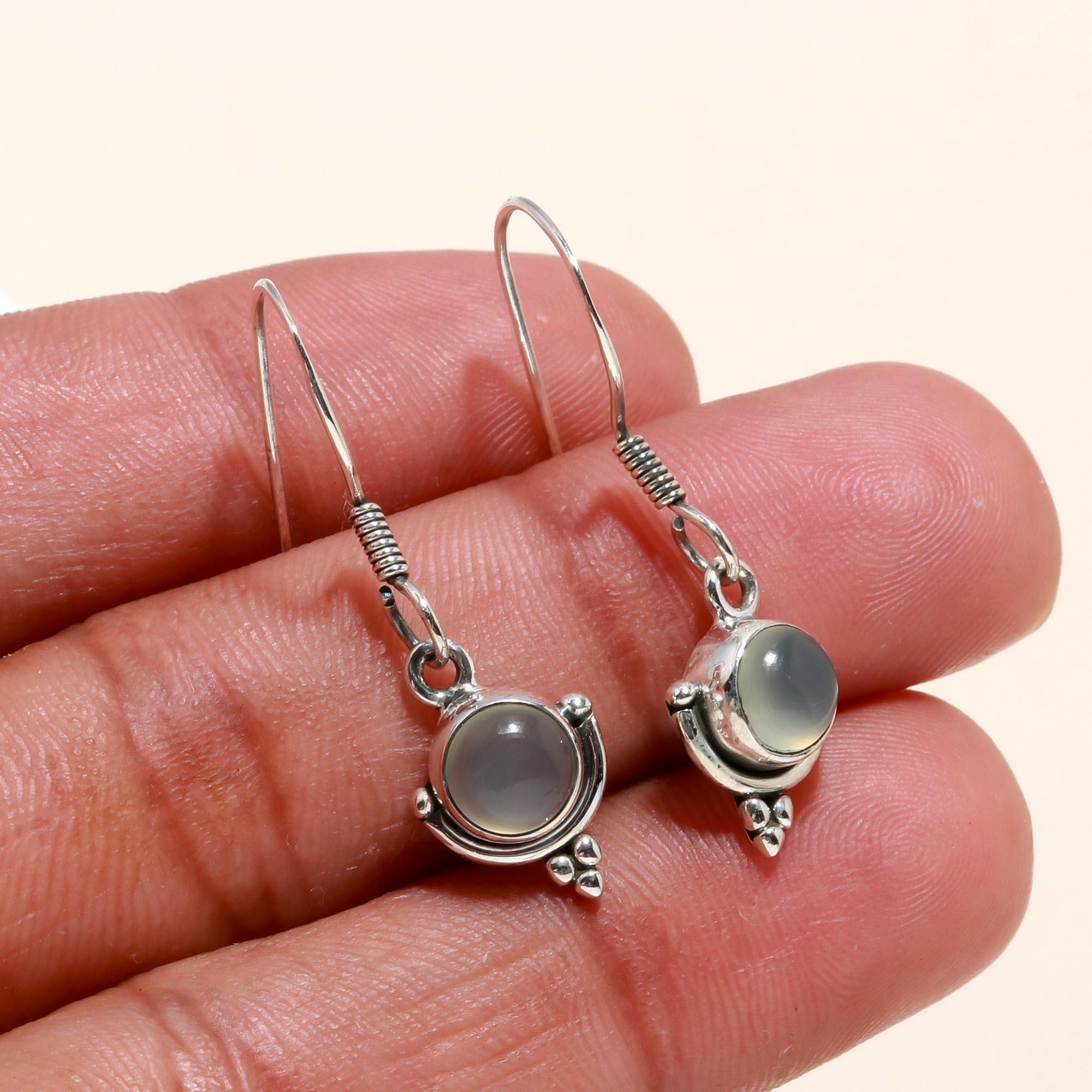 925 Sterling Silver Moonstone Dangle Earrings