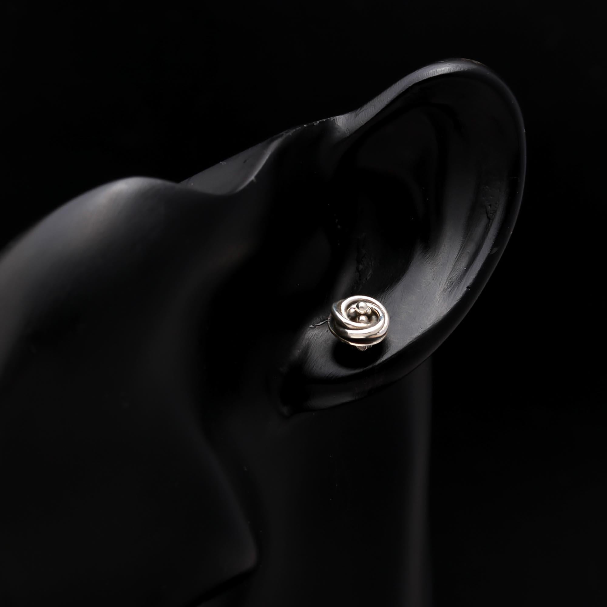 925 Sterling Silver Vintage Knot Stud Earrings