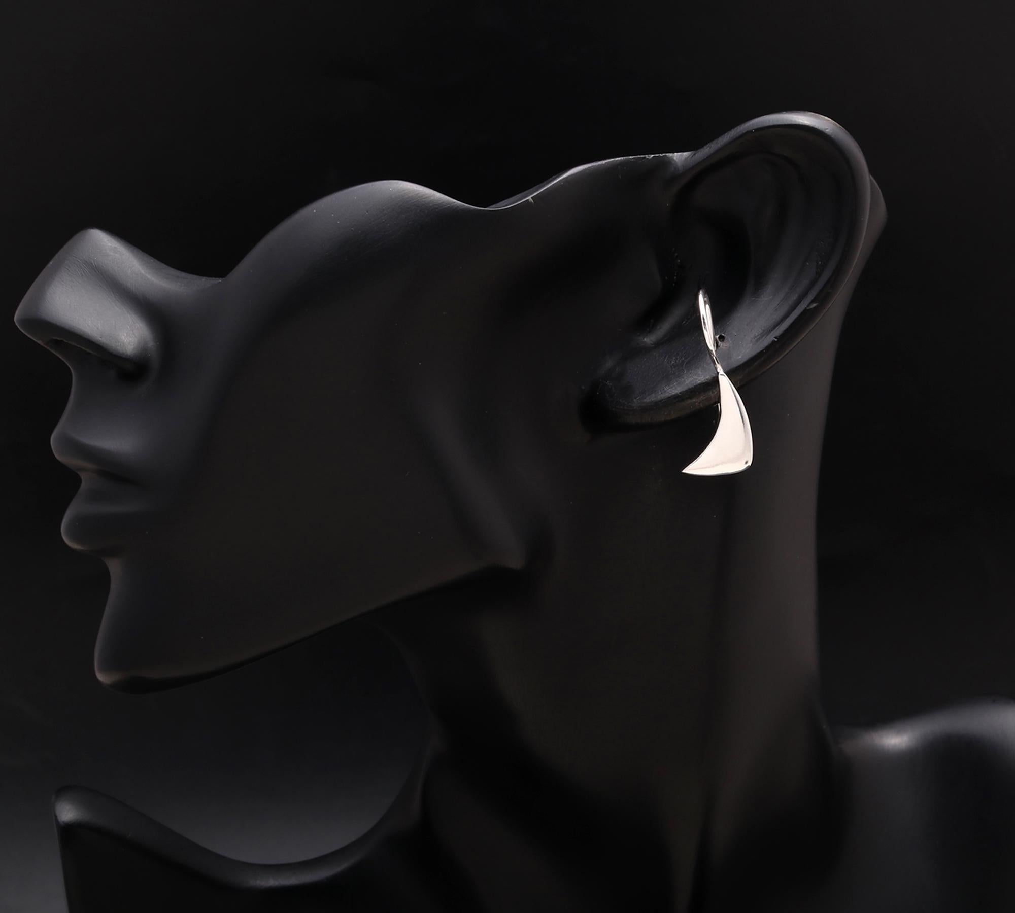 925 Silver Modern Triangle Hook Earrings