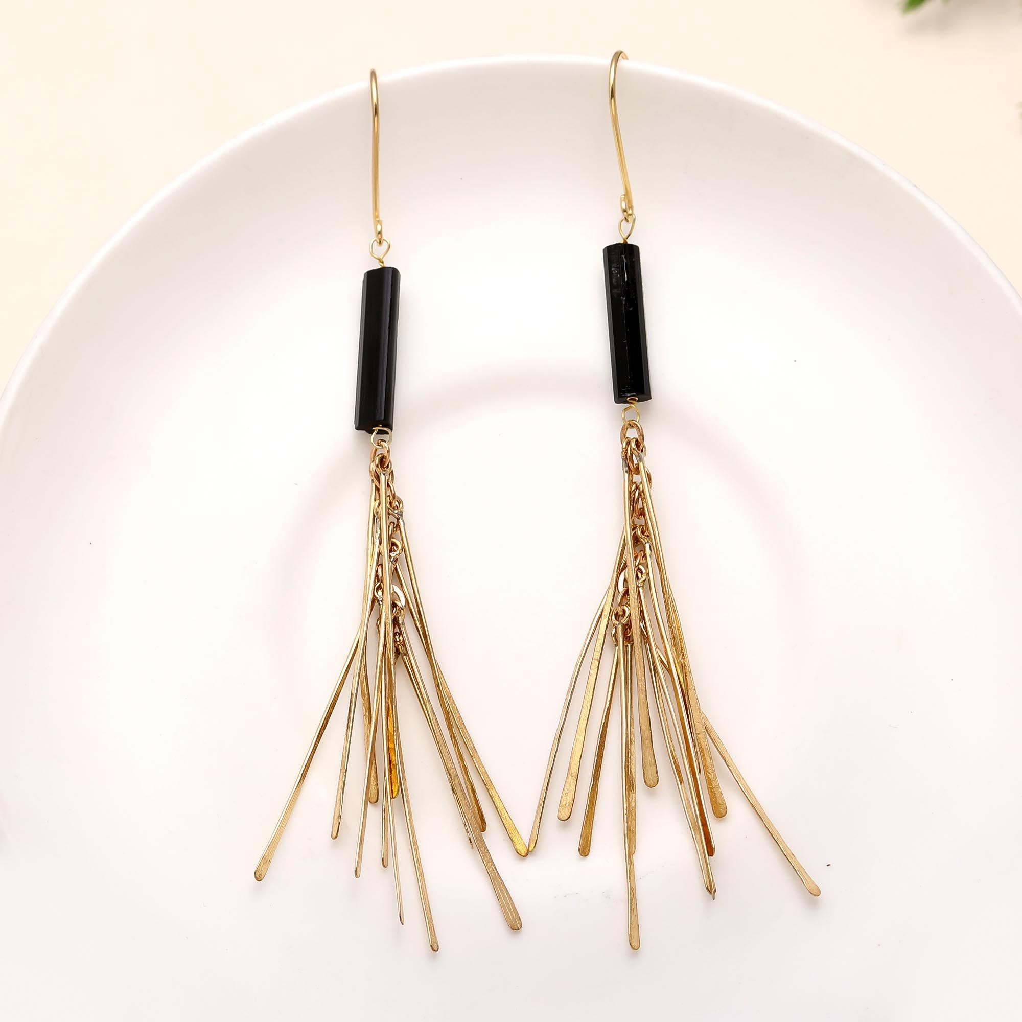925 Silver Fringe Dangle Earrings