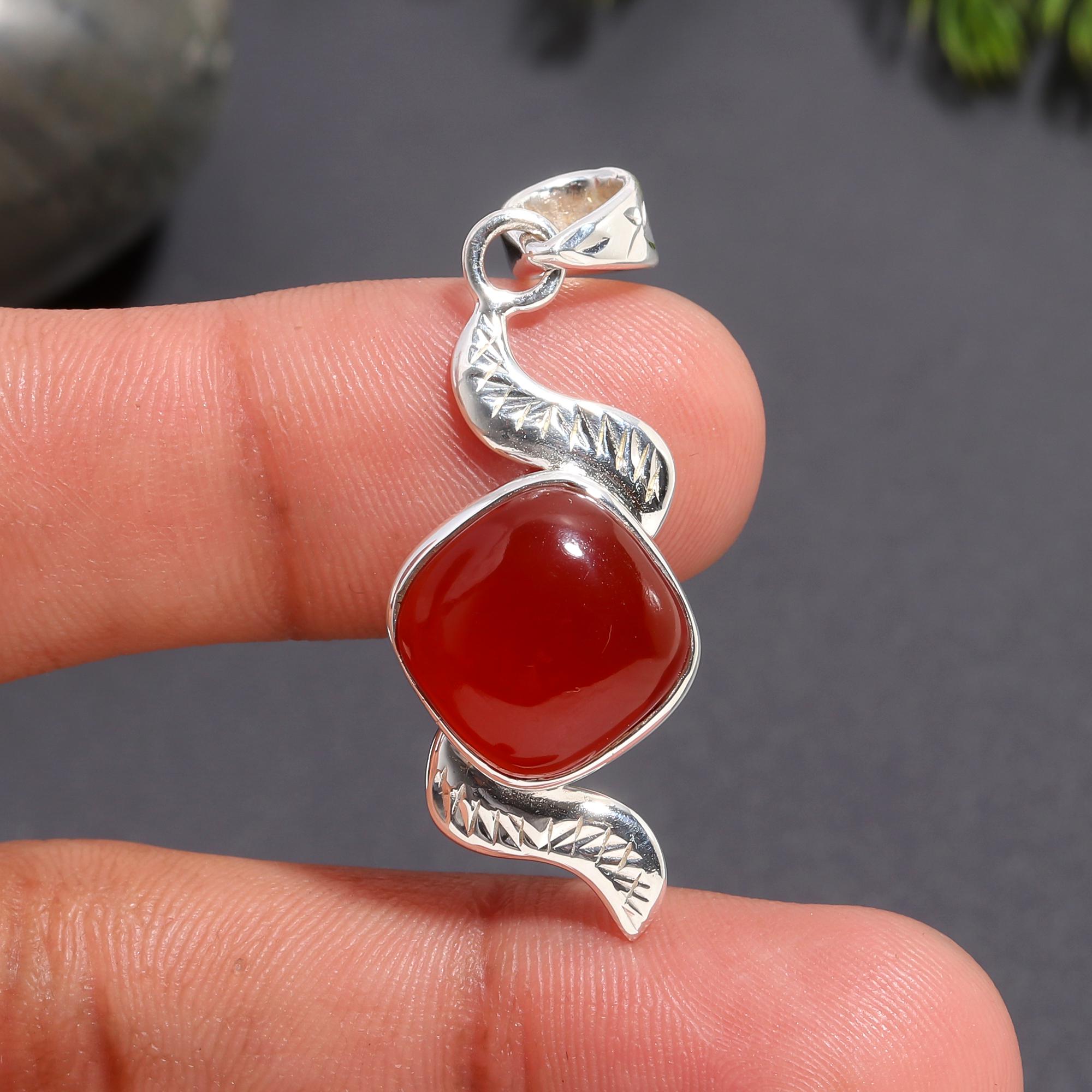 925 Silver Carnelian Pendant