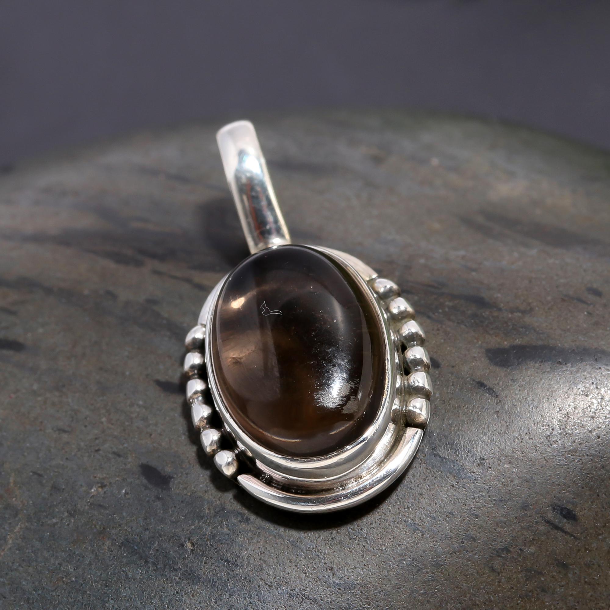 925 Silver Smoky Quartz Pendant
