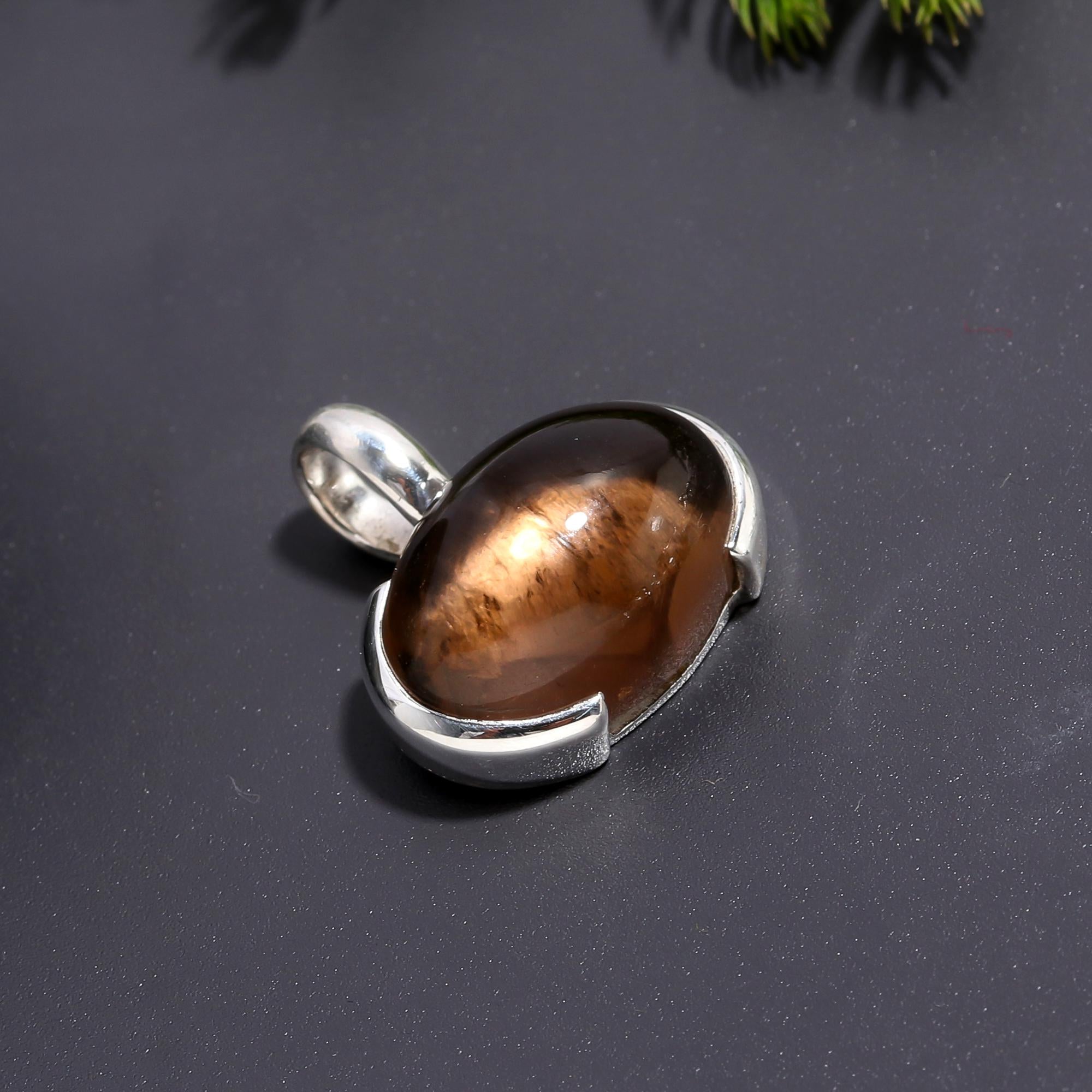925 Silver Smoky Quartz Pendant