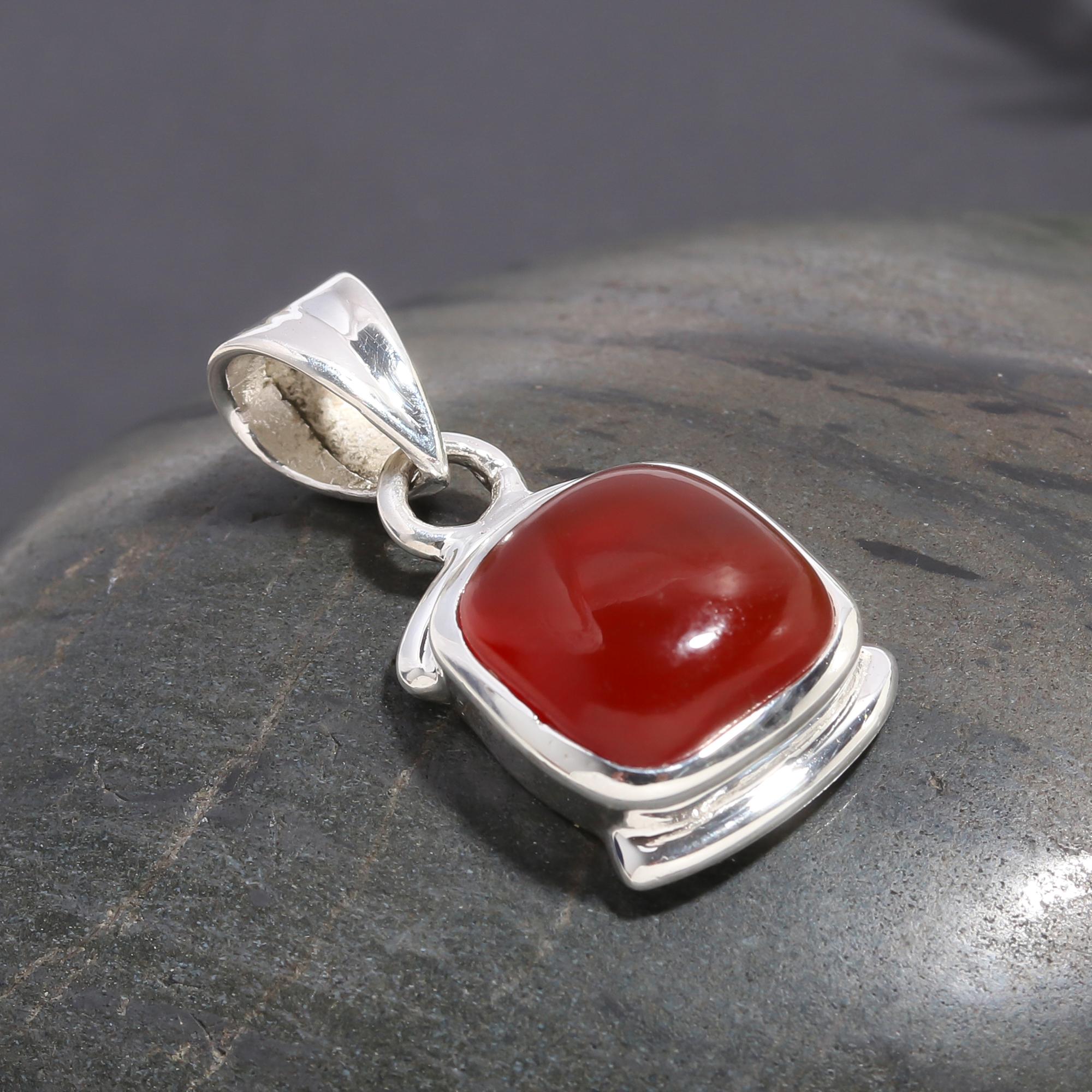 925 Silver Carnelian Pendant