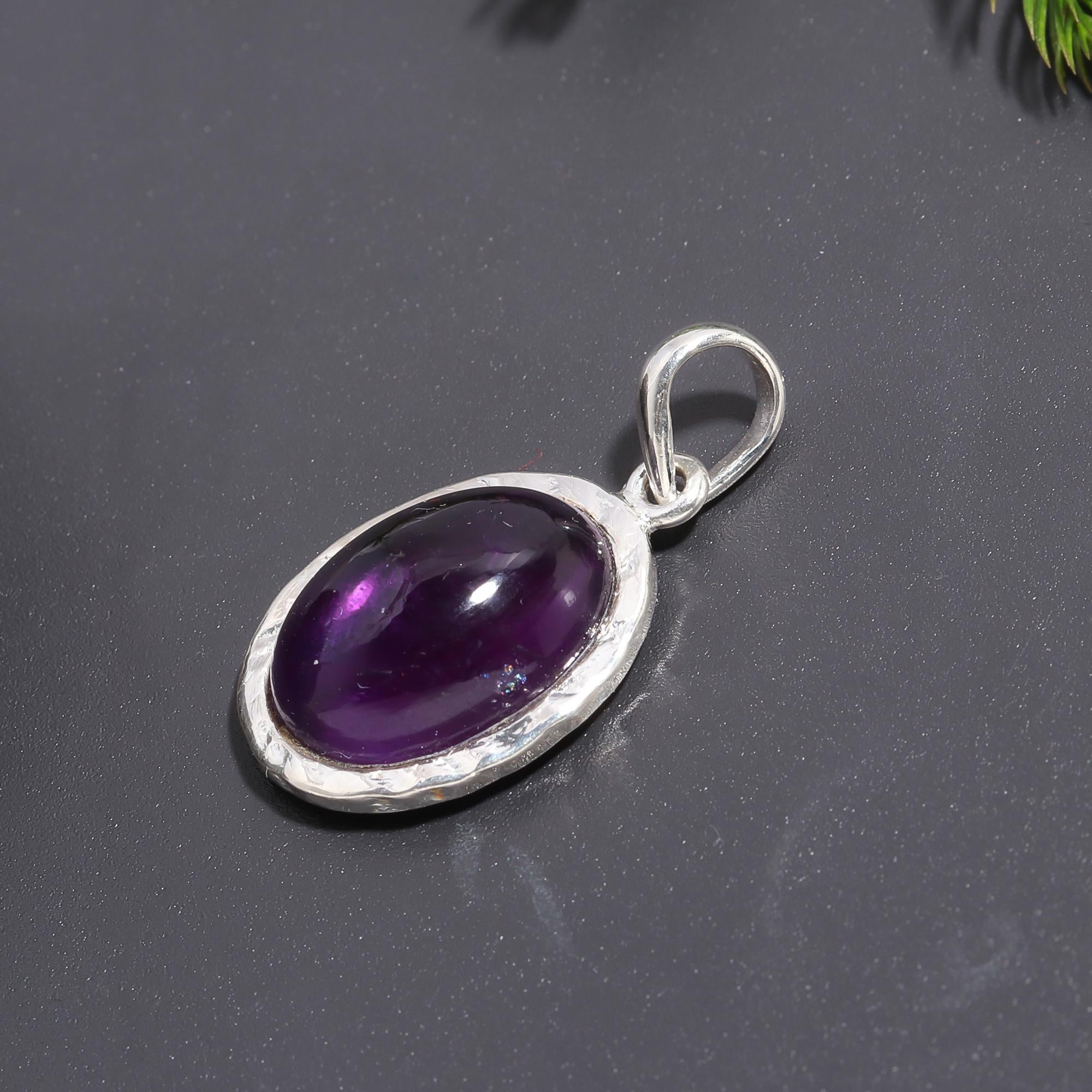925 Silver Amethyst Pendant