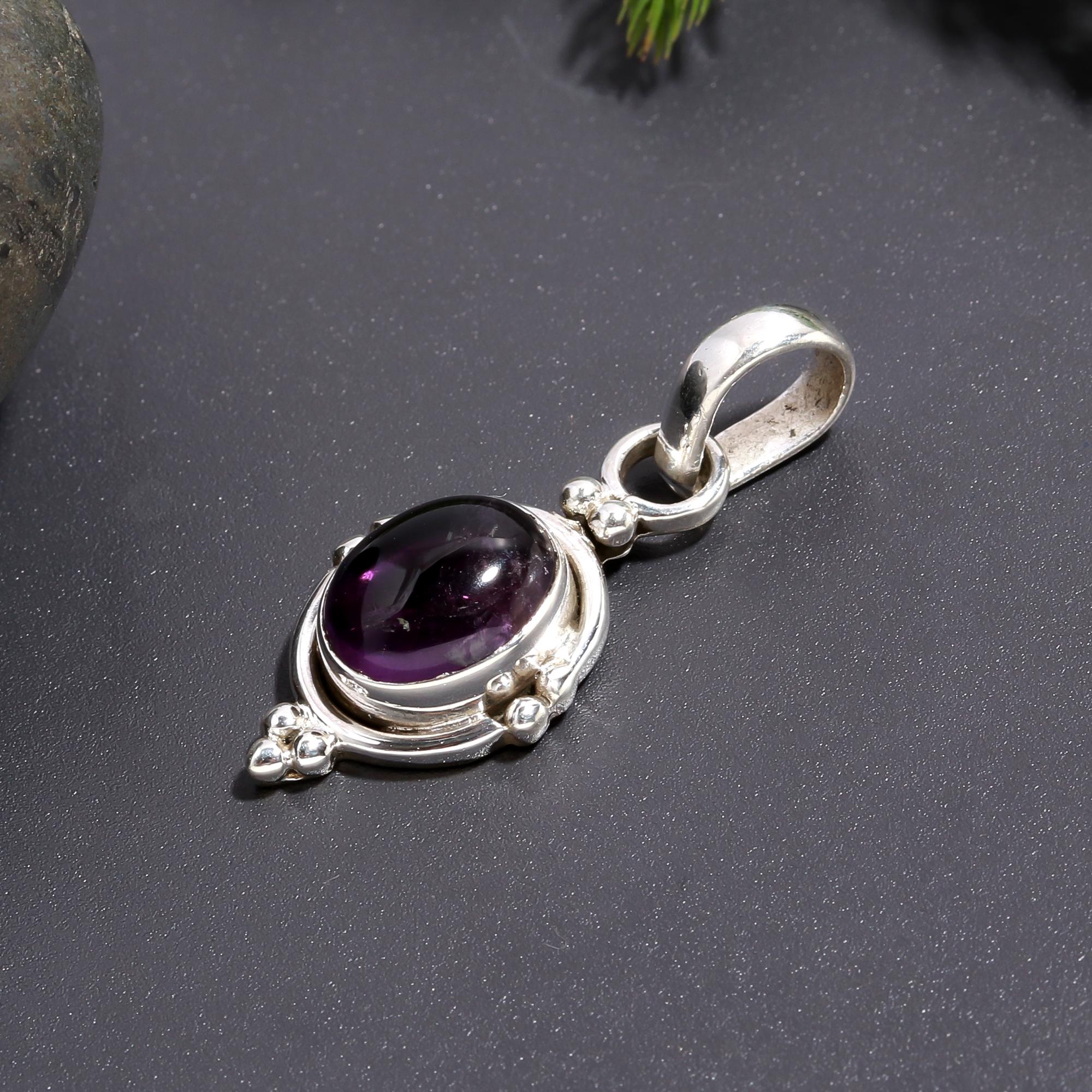925 Silver Amethyst Pendant