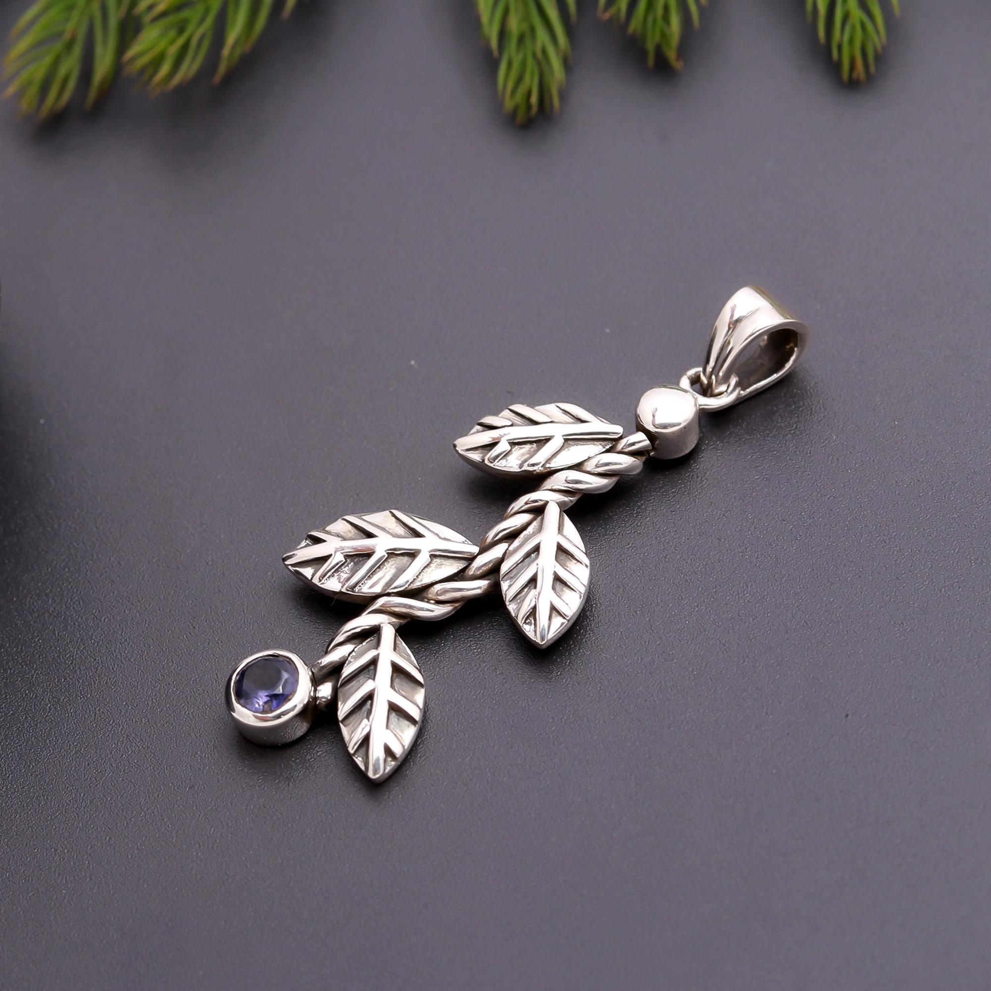 925 Silver Leaf Vine Pendant