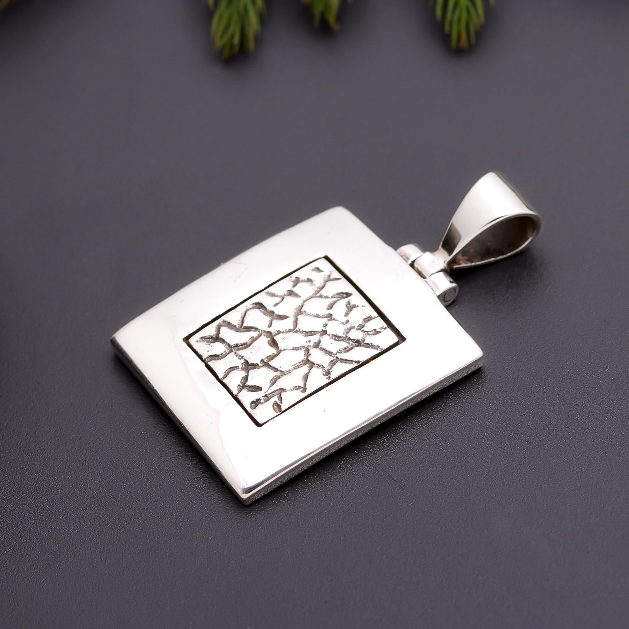 925 Silver Texture Pendant