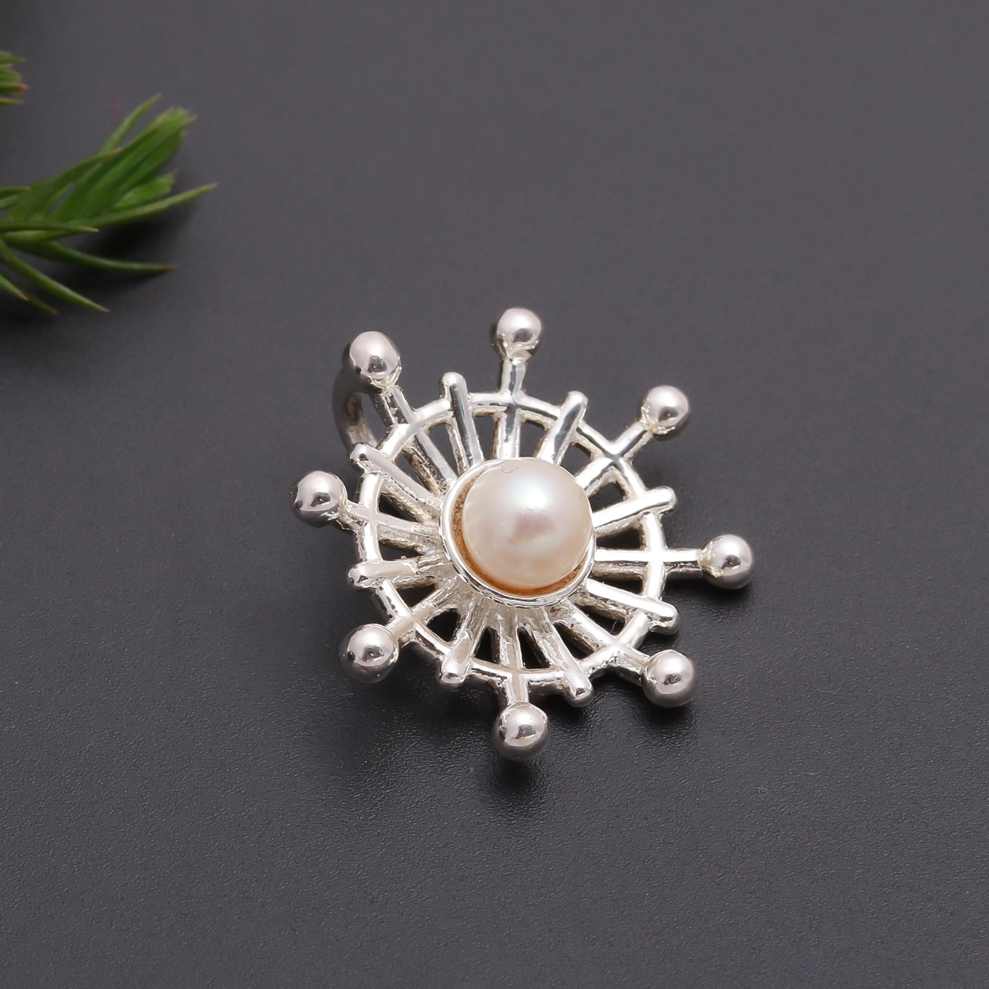 925 Silver Pearl Burst Pendant