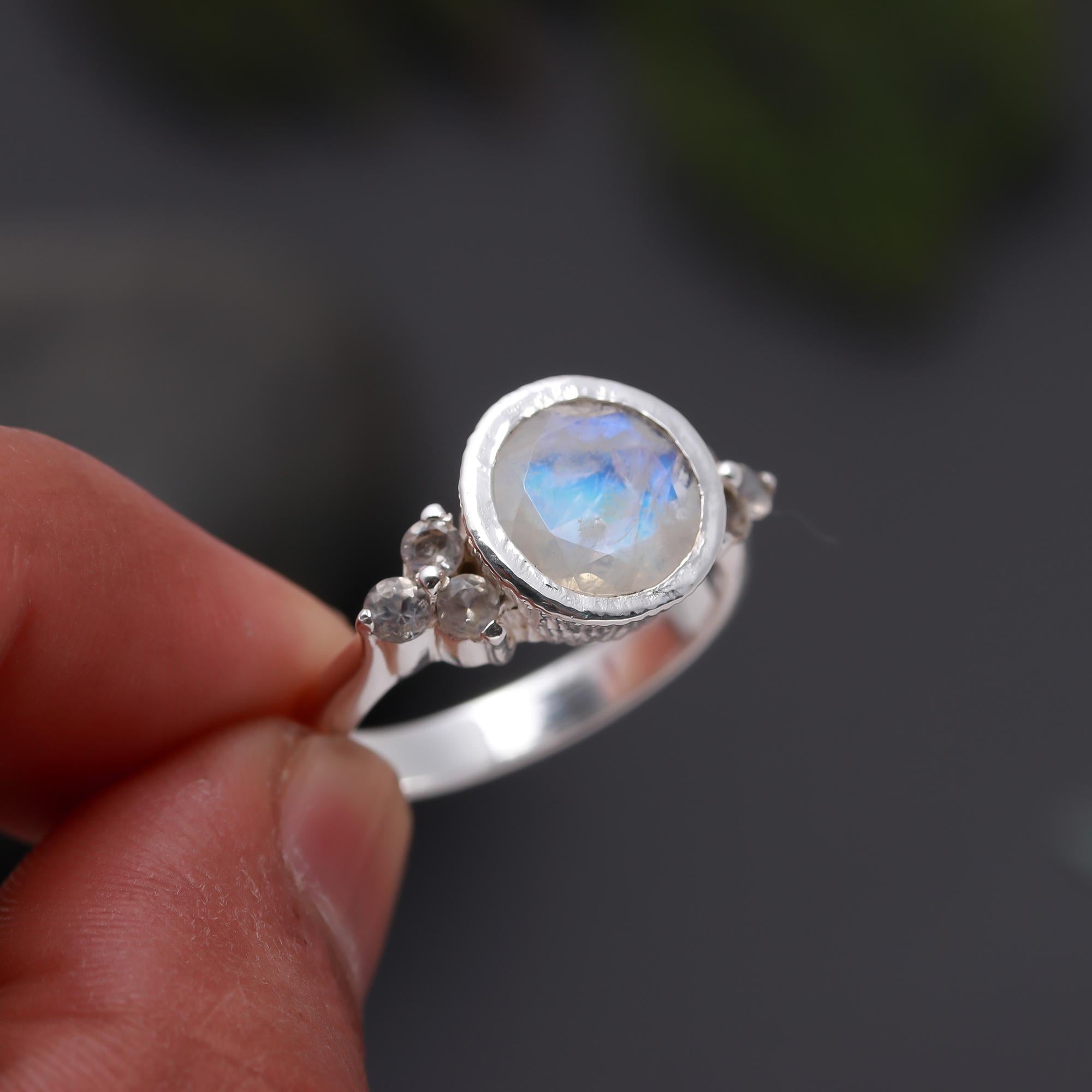 925 Silver Moonstone Ring