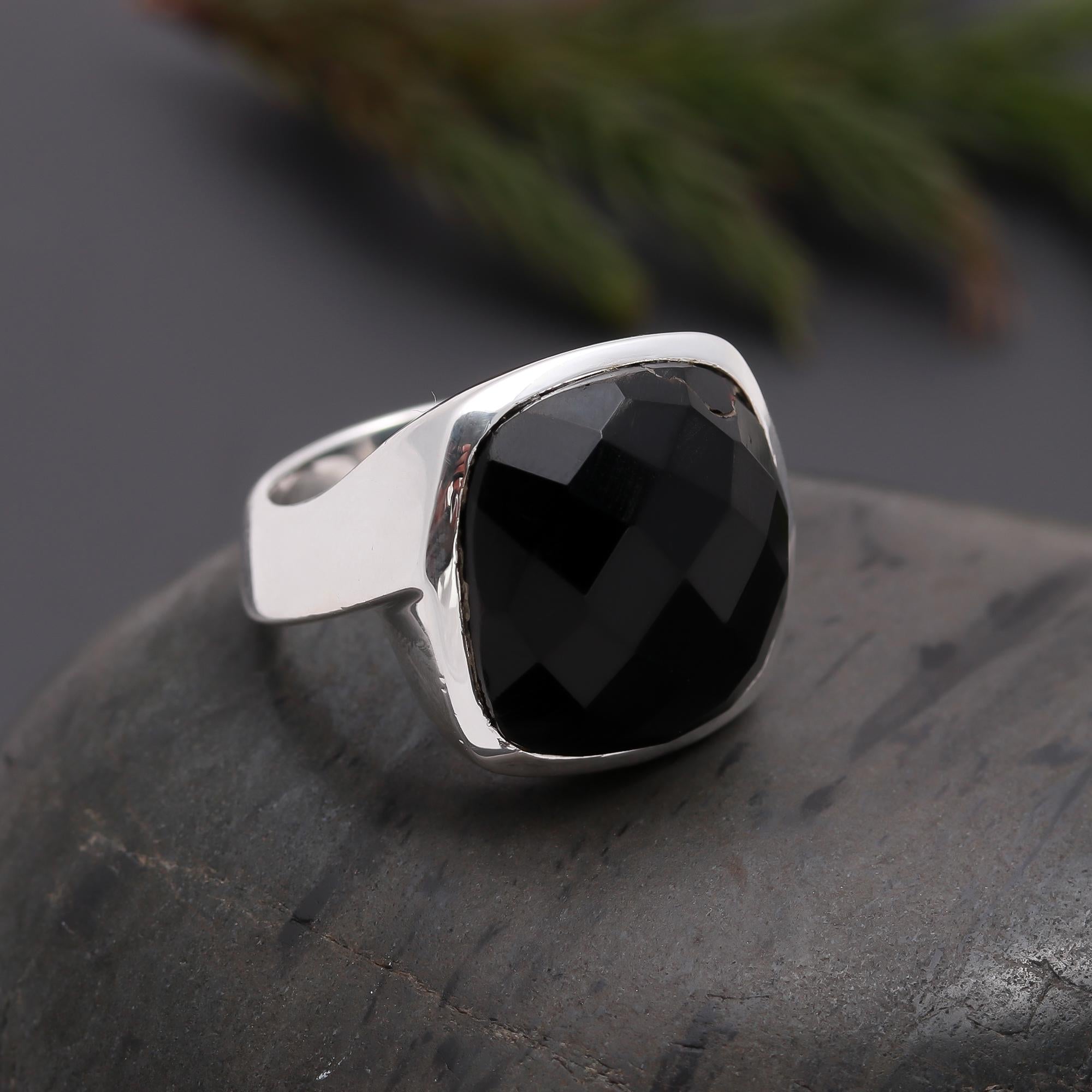 925 Silver Black Onyx Ring